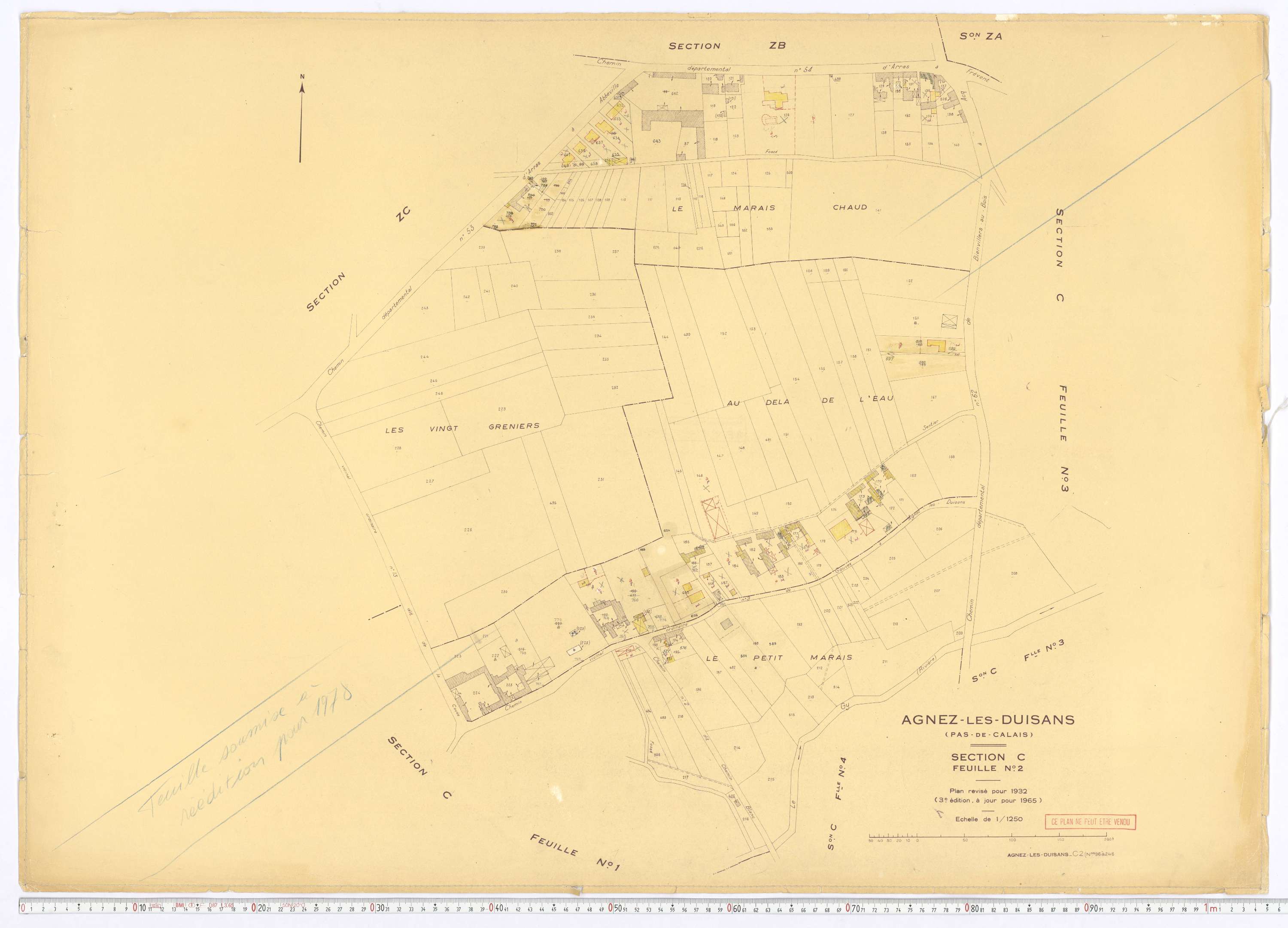 Agnez-lès-Duisans - Section C, feuille 2.
