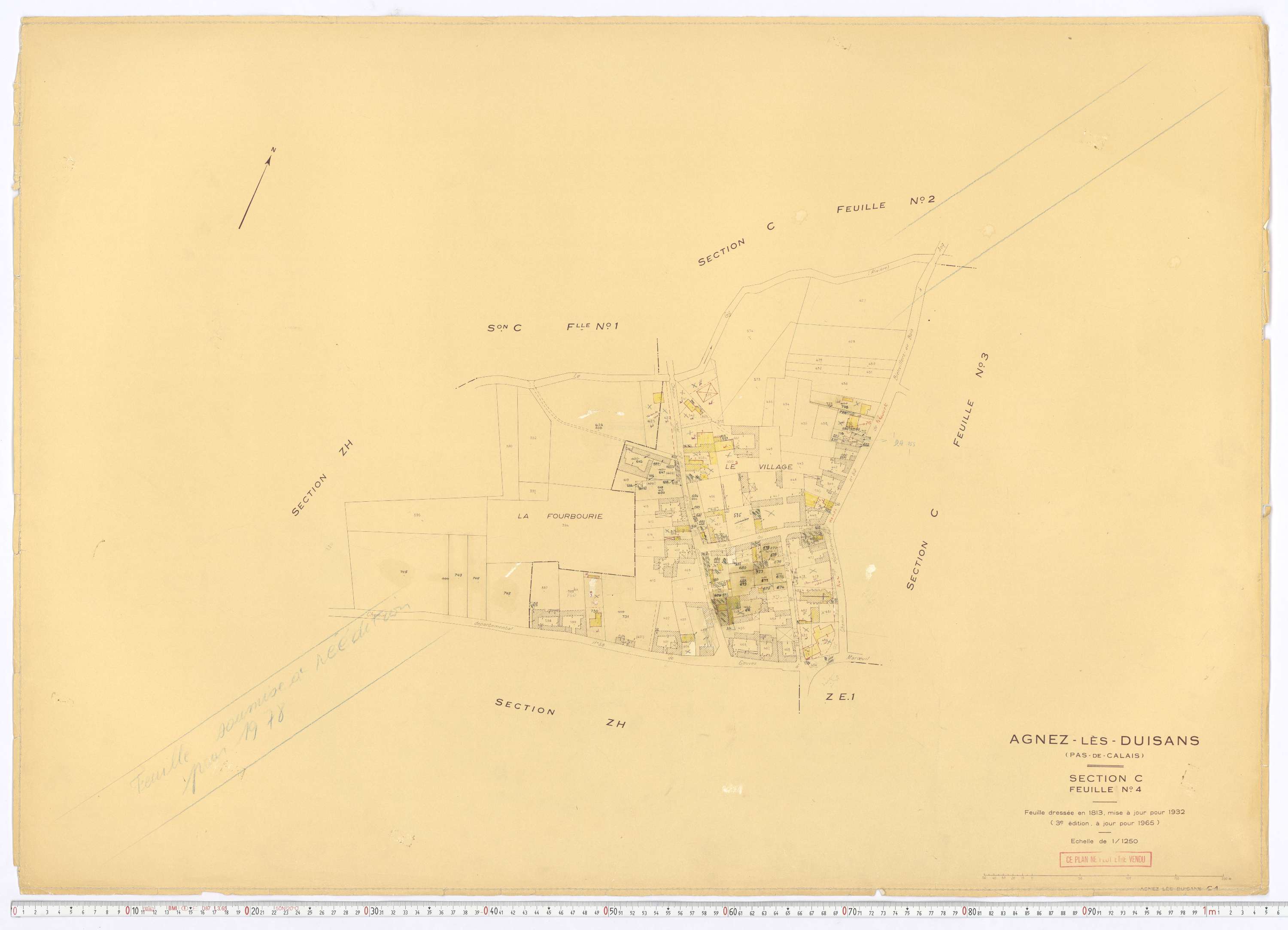 Agnez-lès-Duisans - Section C, feuille 4.