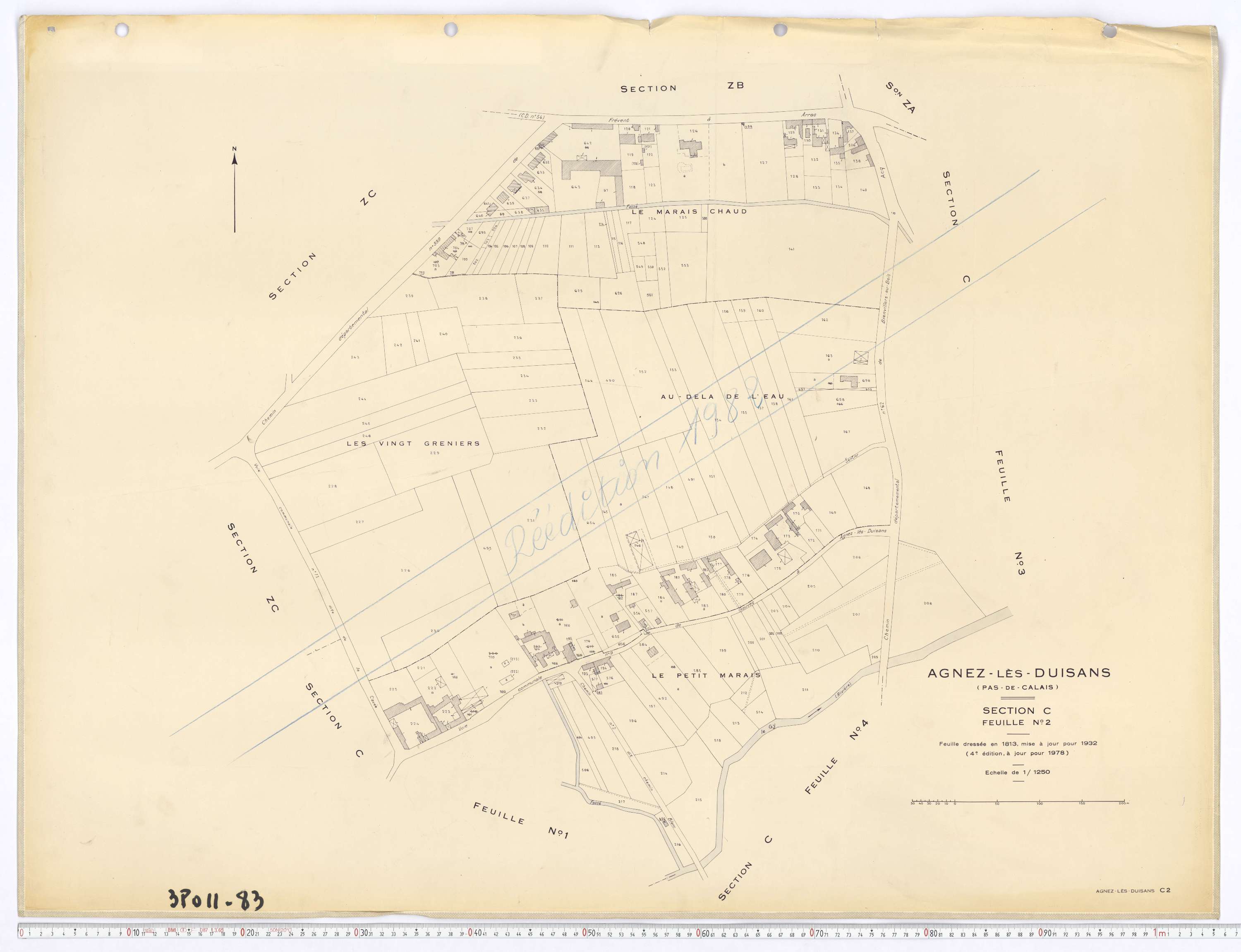 Agnez-lès-Duisans - Section C, feuille 2.