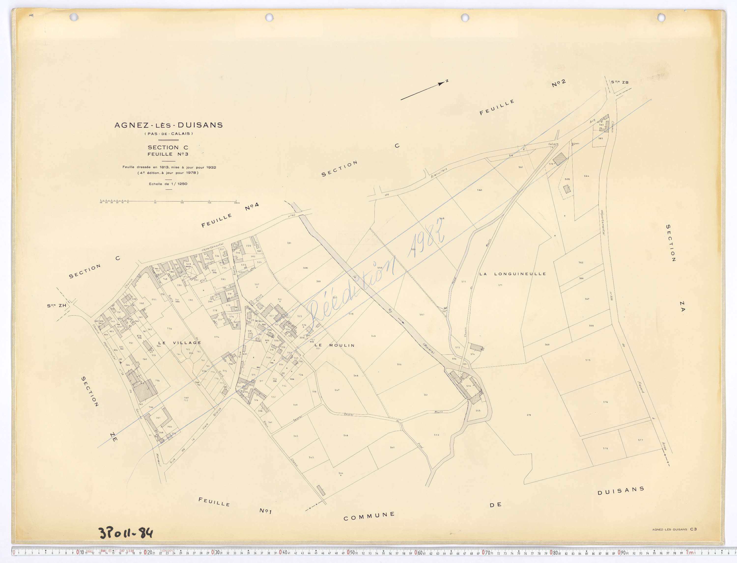 Agnez-lès-Duisans - Section C, feuille 3.