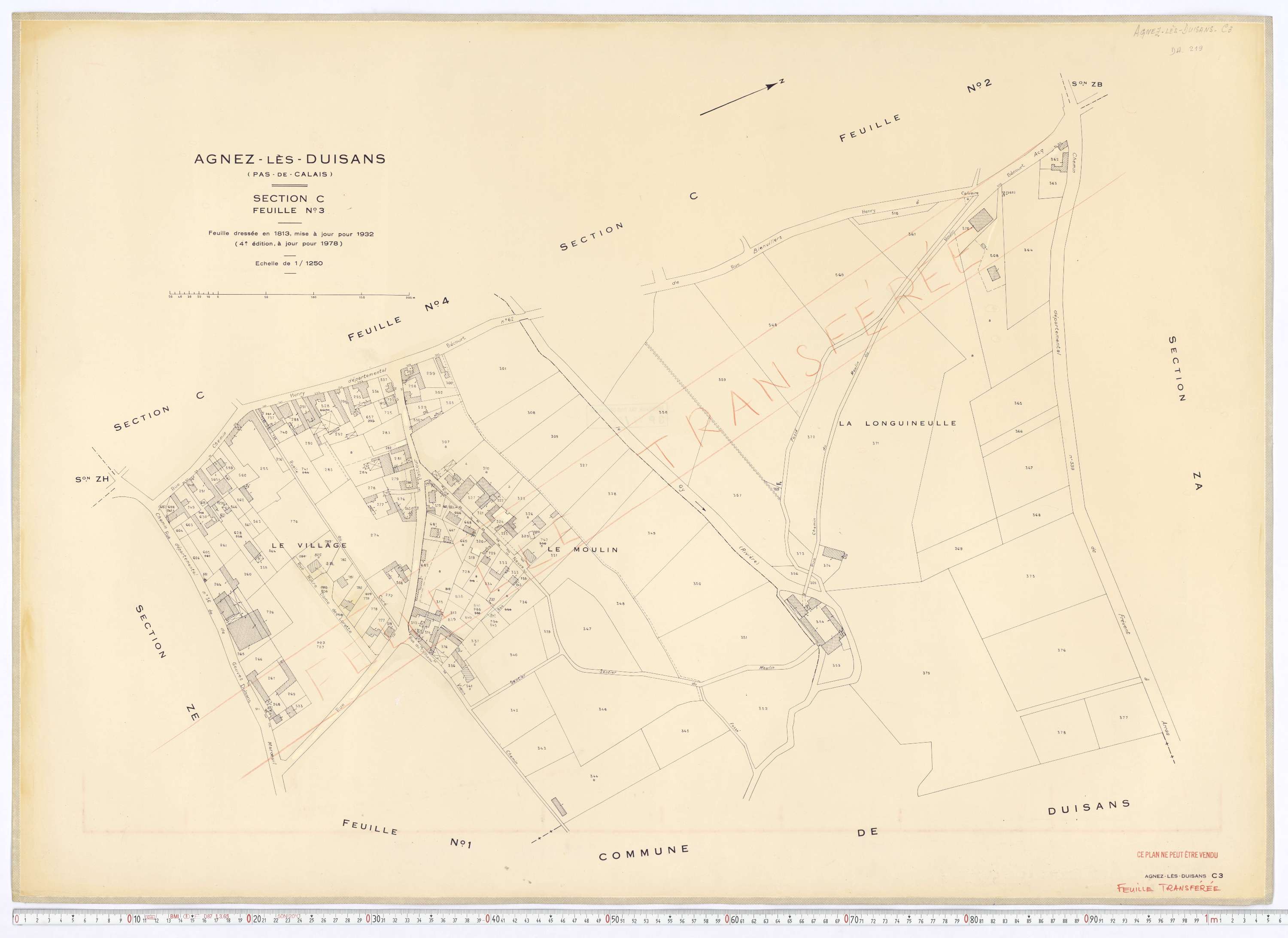 Agnez-lès-Duisans - Section C, feuille 3.
