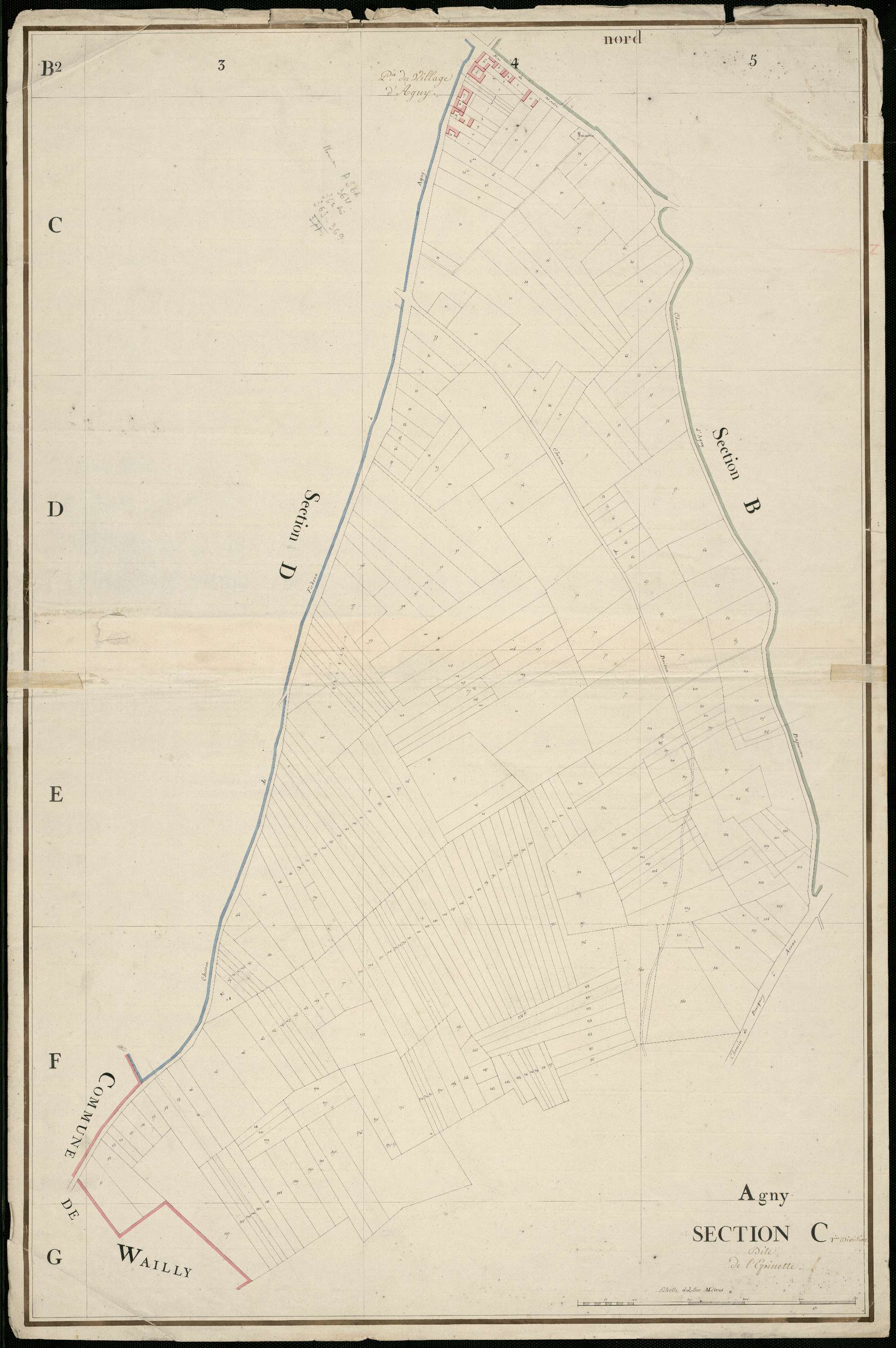 Agny - Section C, 1re feuille