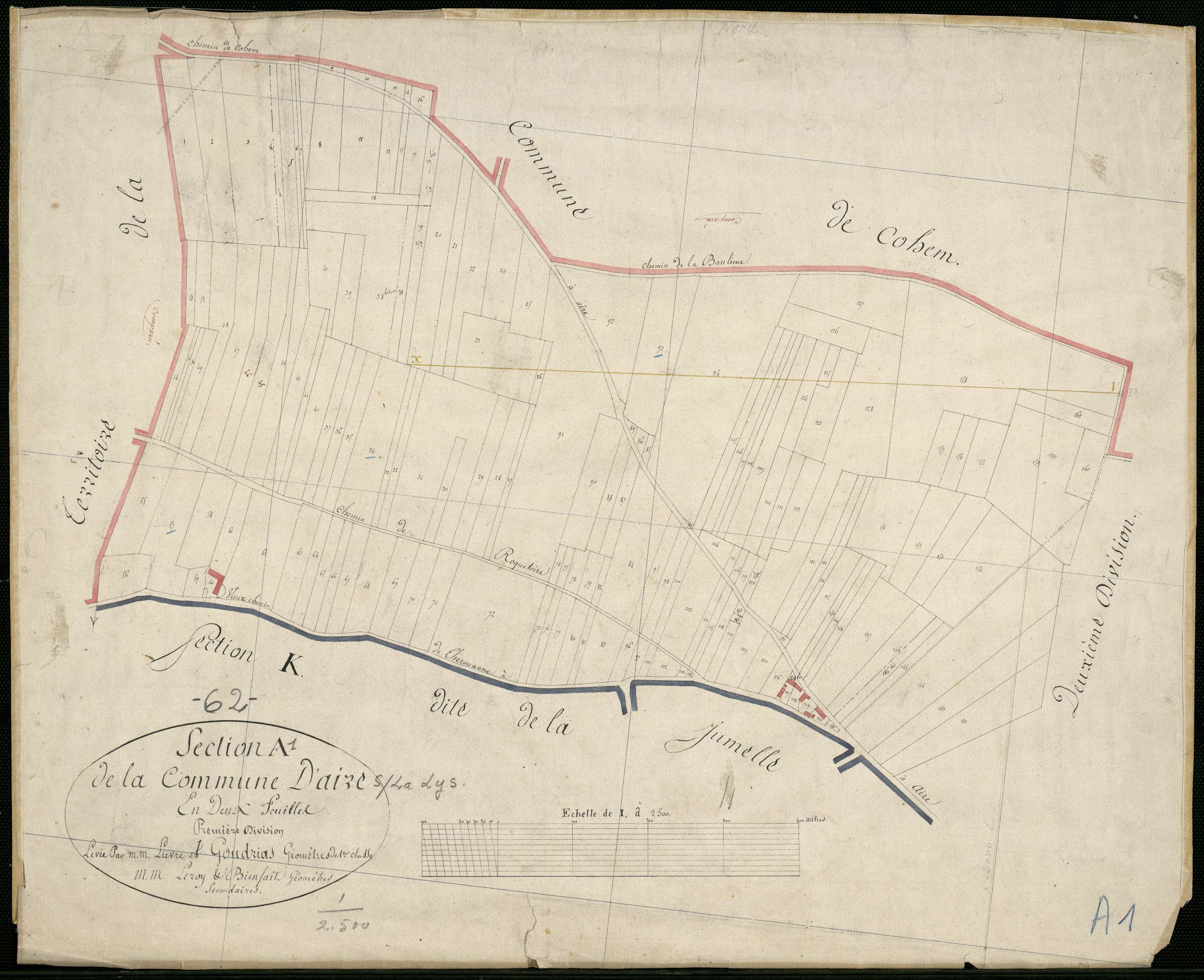 Aire-sur-la-Lys - Section A, 1re feuille