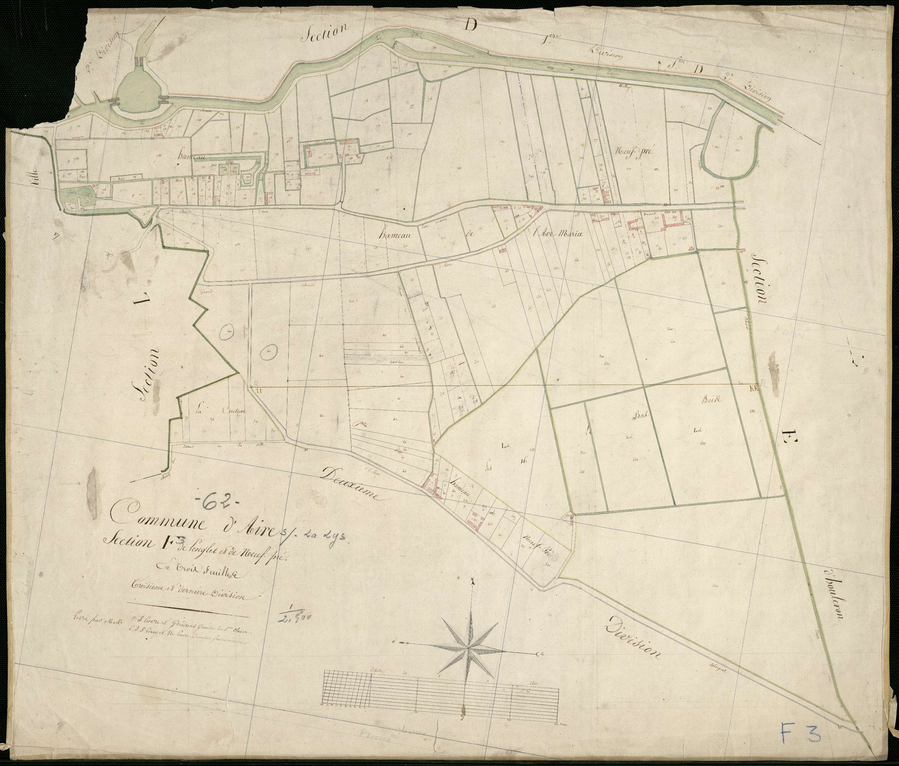 Aire-sur-la-Lys - Section F, 3e feuille