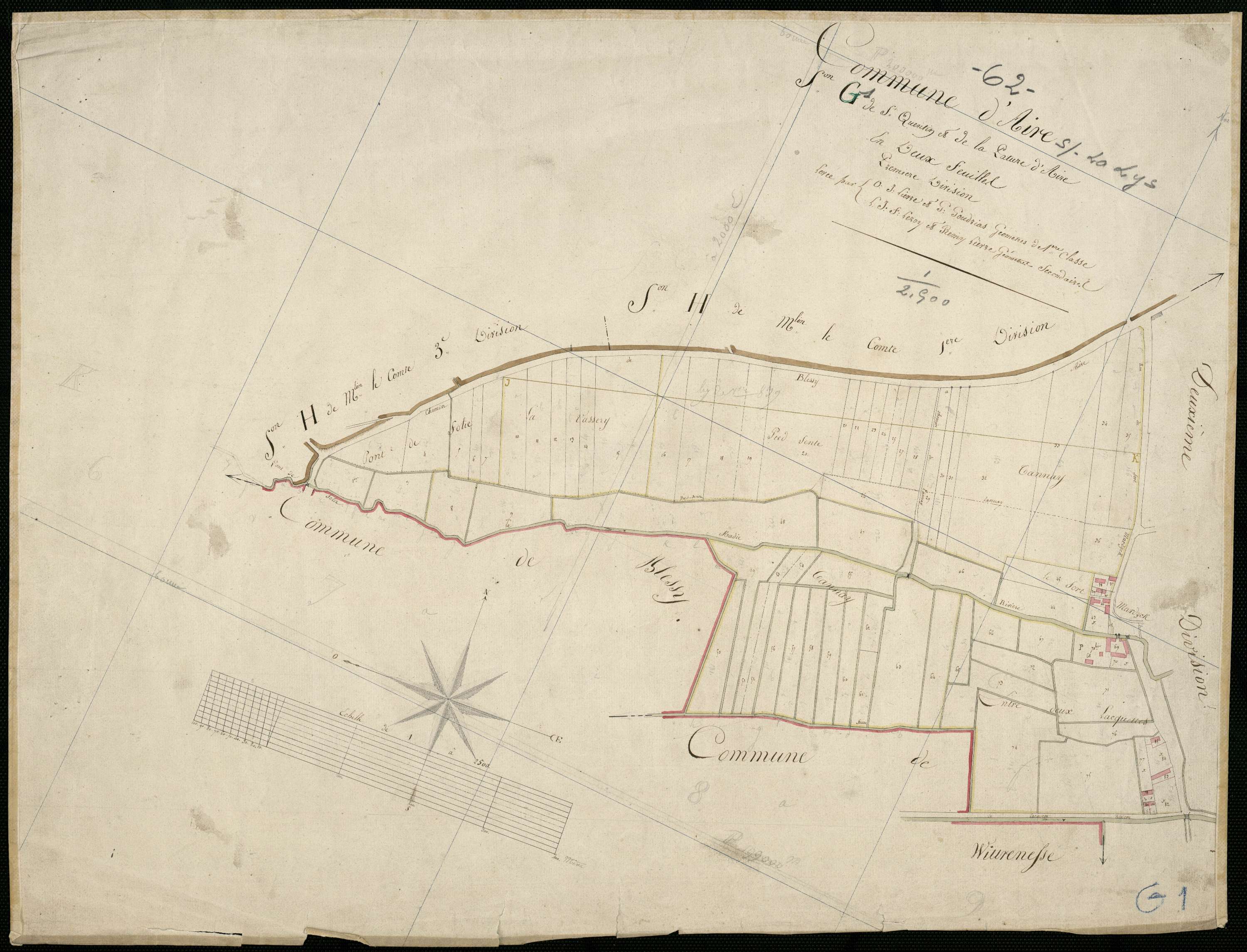 Aire-sur-la-Lys - Section G, 1re feuille