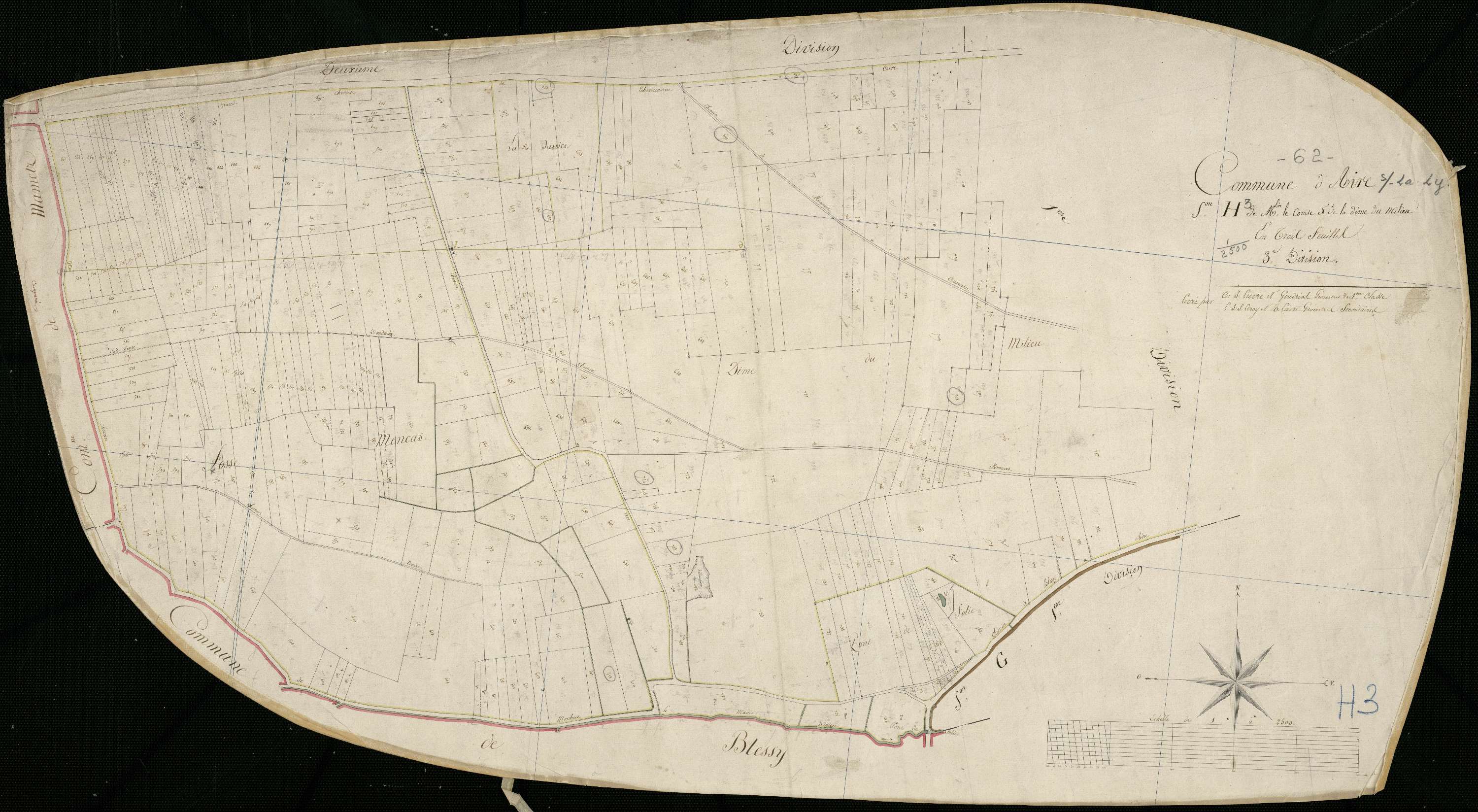 Aire-sur-la-Lys - Section H, 3e feuille