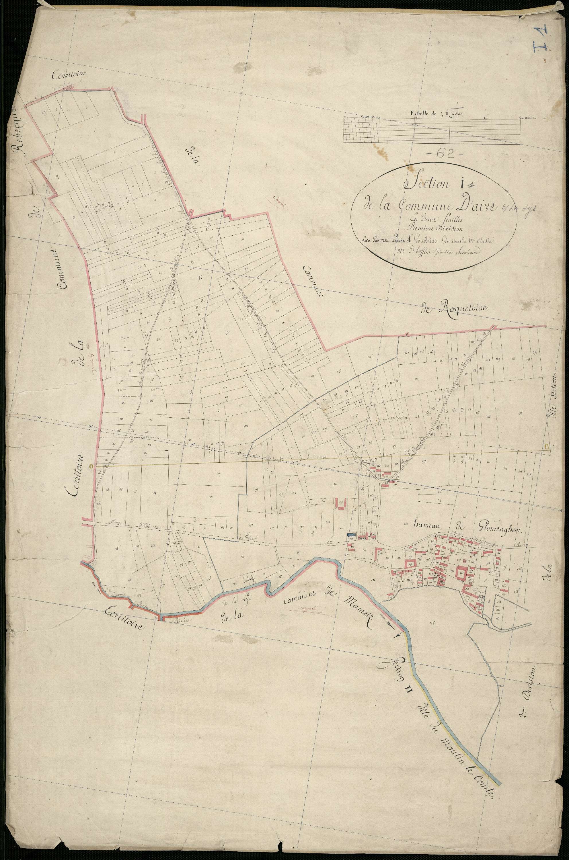 Aire-sur-la-Lys - Section I, 1re feuille