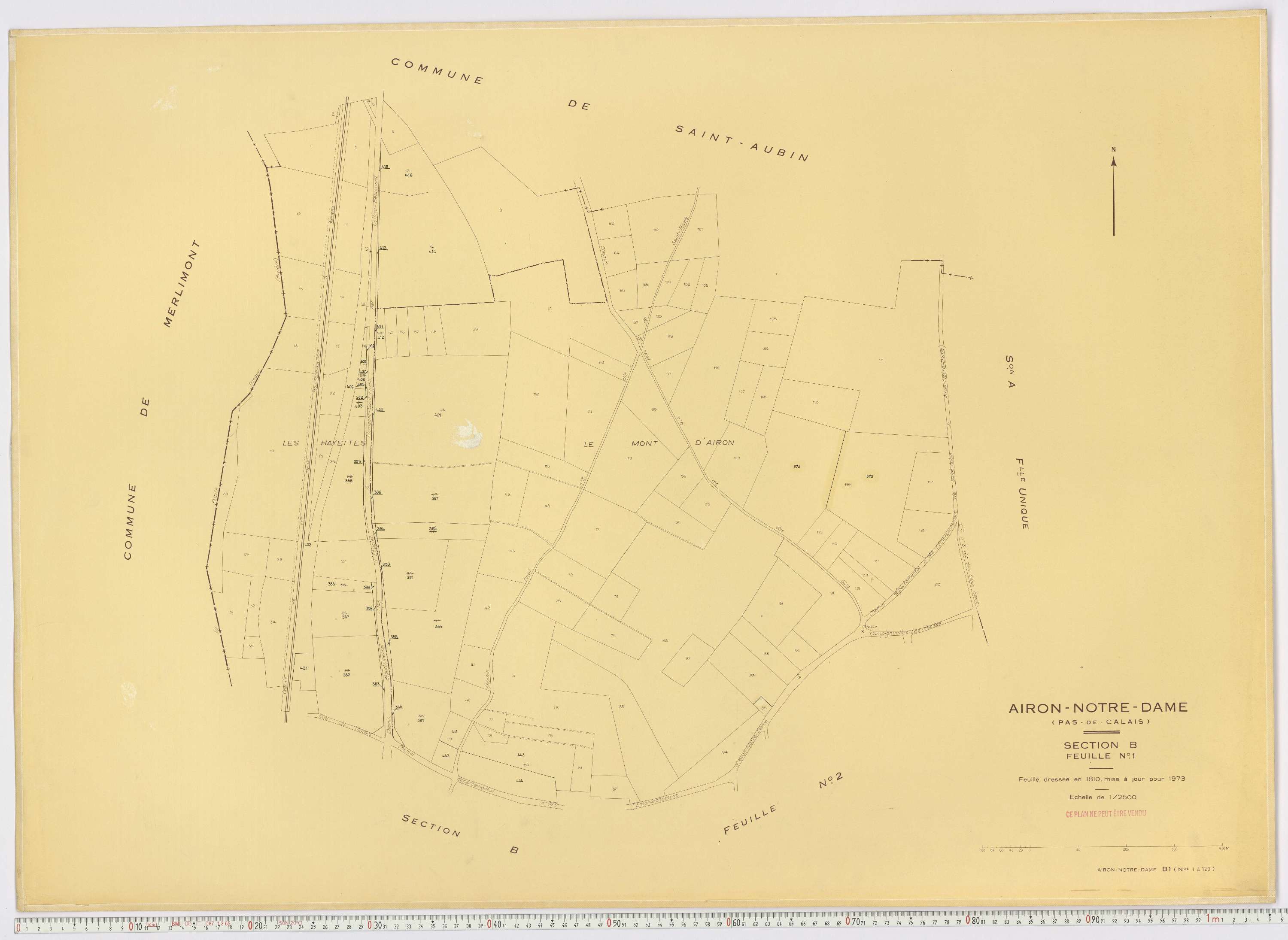Airon-Notre-Dame - Section B, feuille 1.
