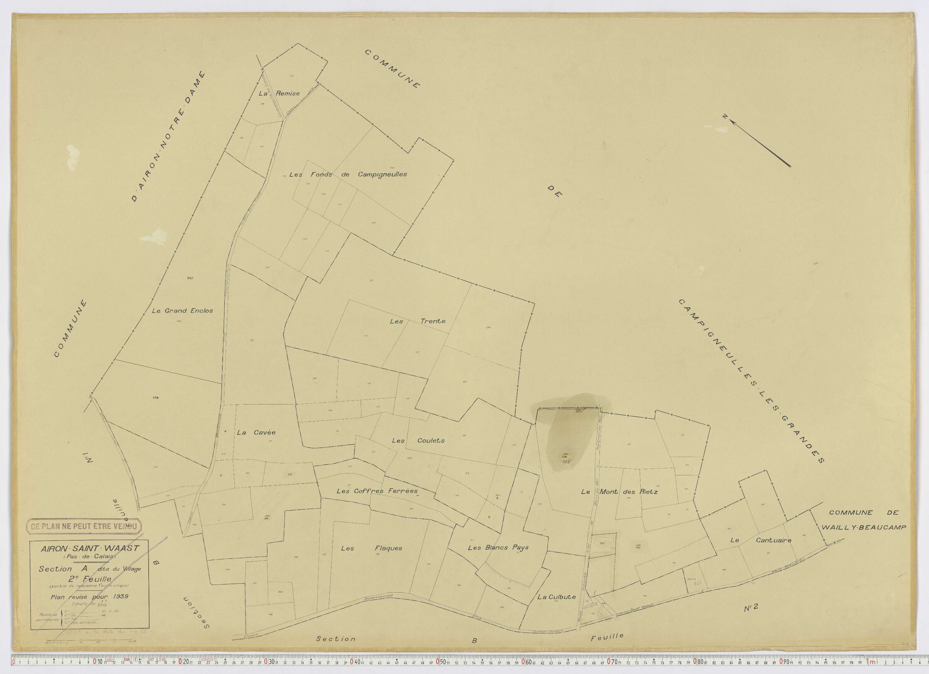 Airon-Saint-Vaast - Section A, feuille 2.