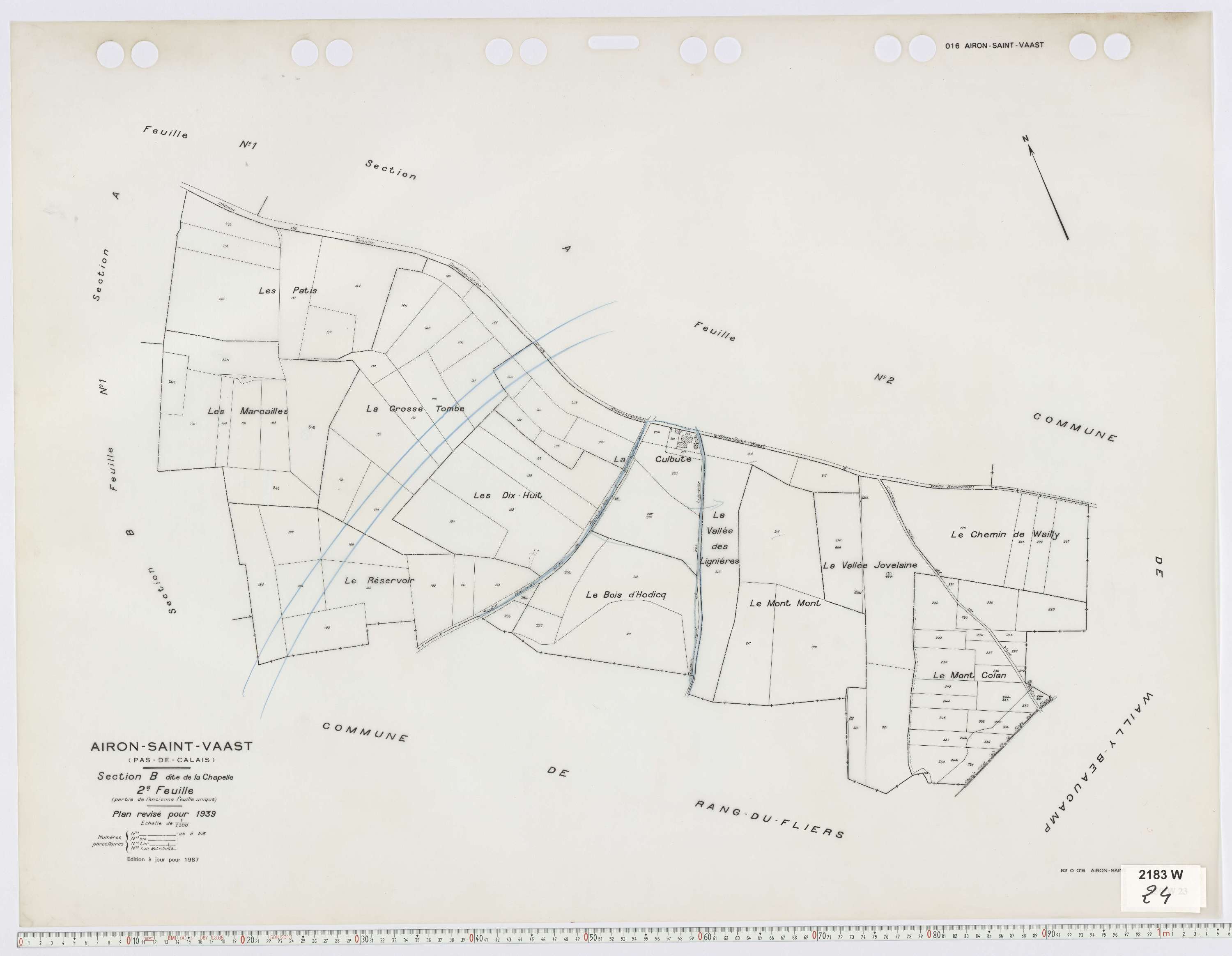 Airon-Saint-Vaast - Section B, feuille 2.