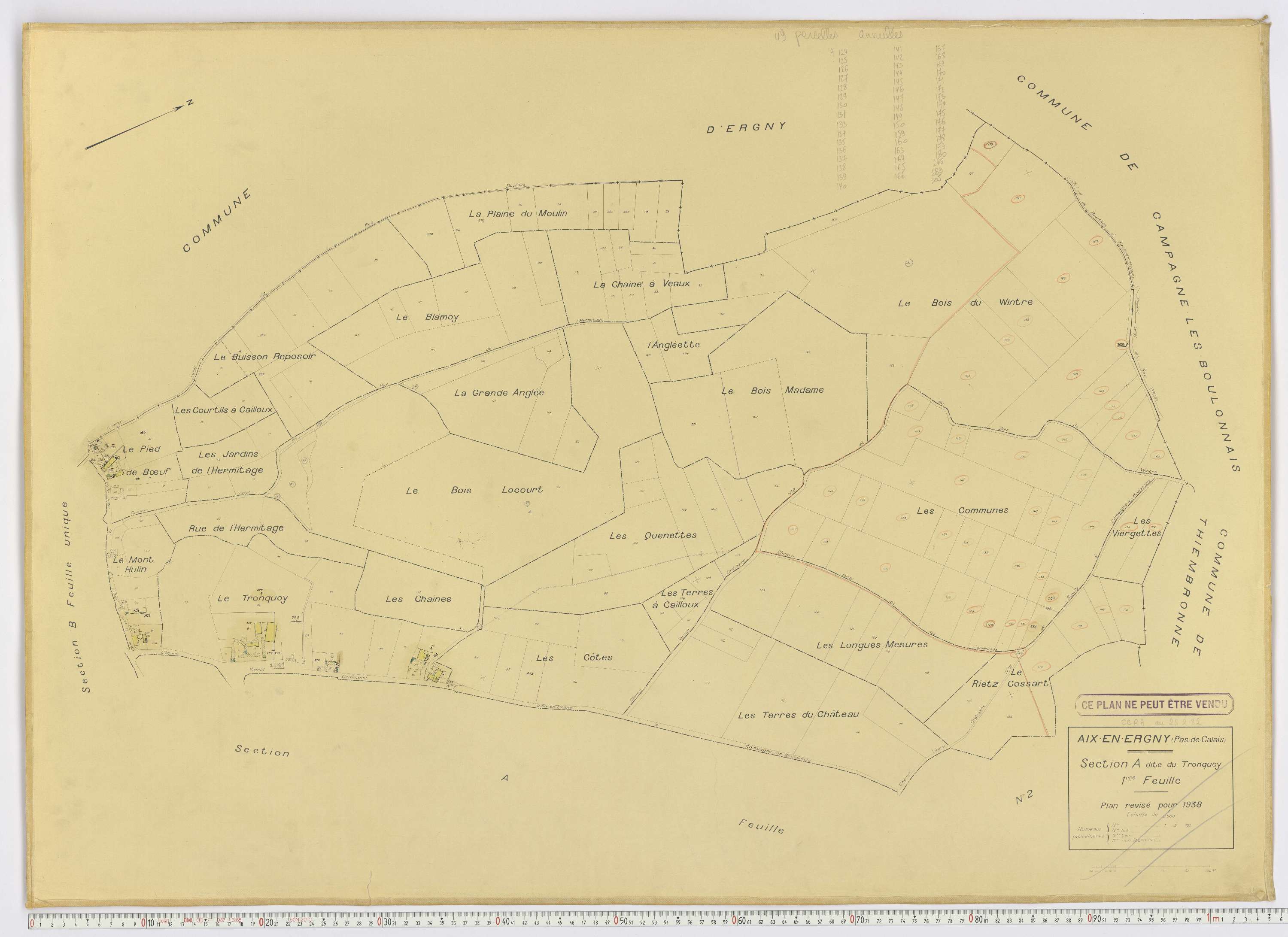 Aix-en-Ergny - Section A, feuille 1.