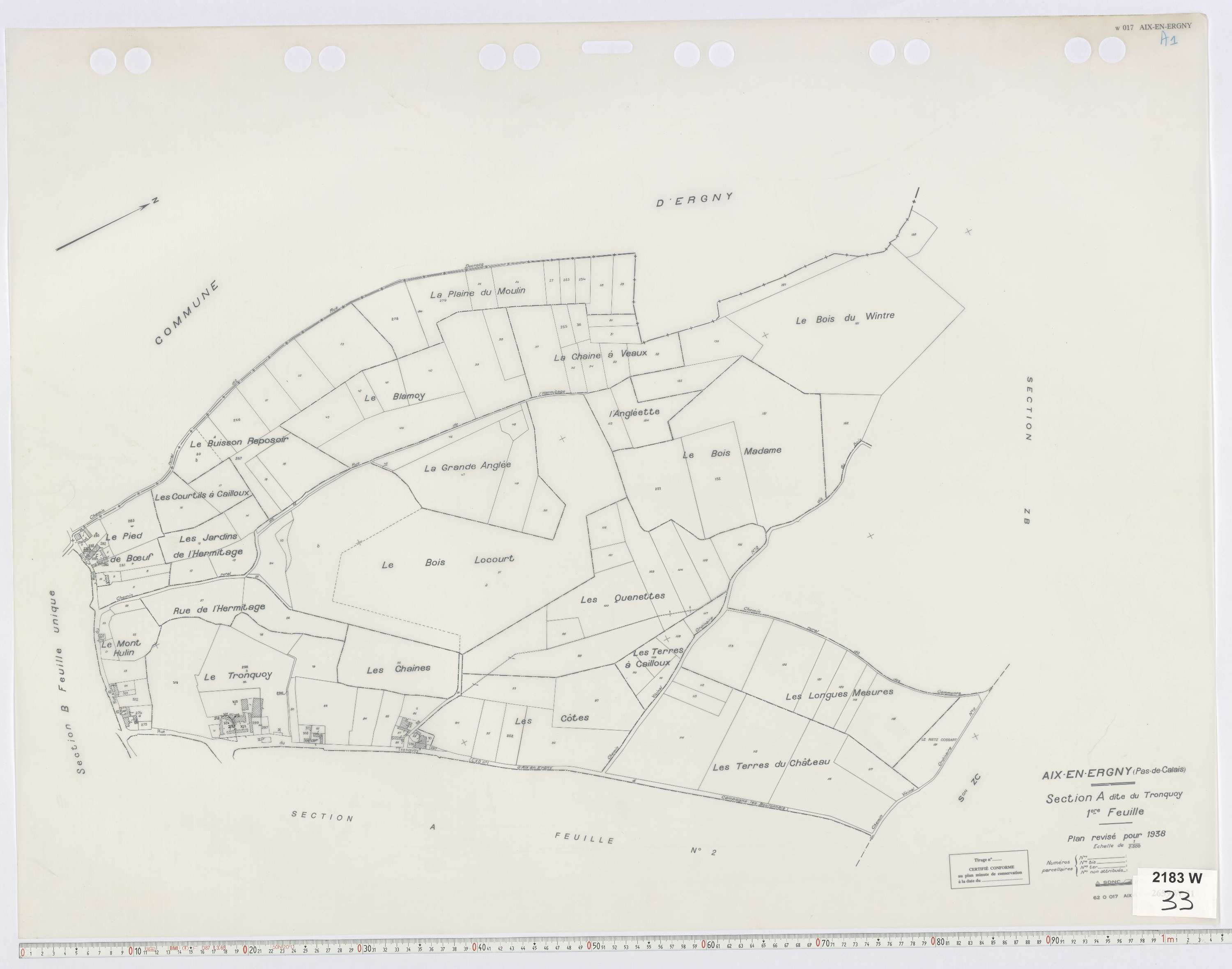 Aix-en-Ergny - Section A, feuille 1.