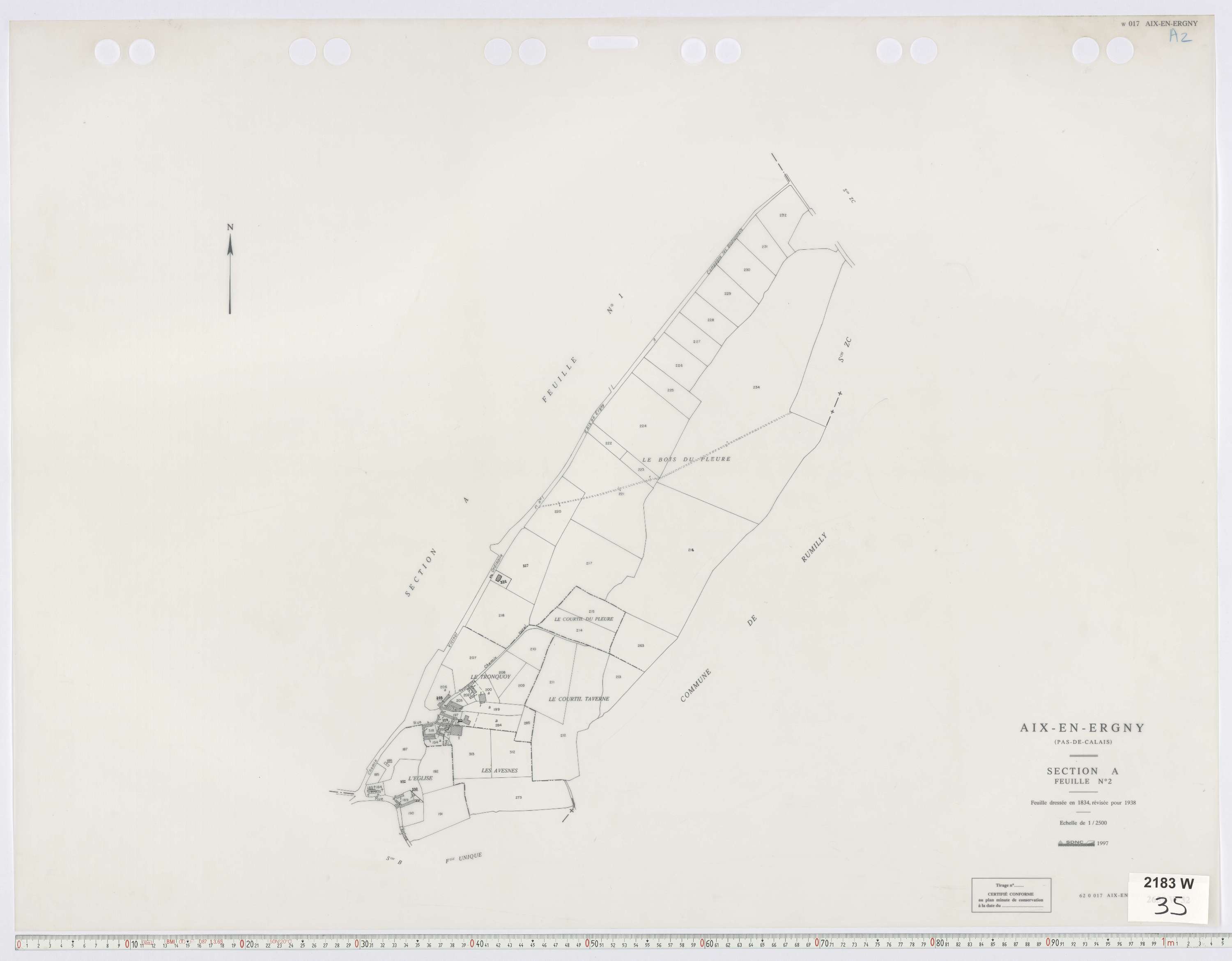 Aix-en-Ergny - Section A, feuille 2.