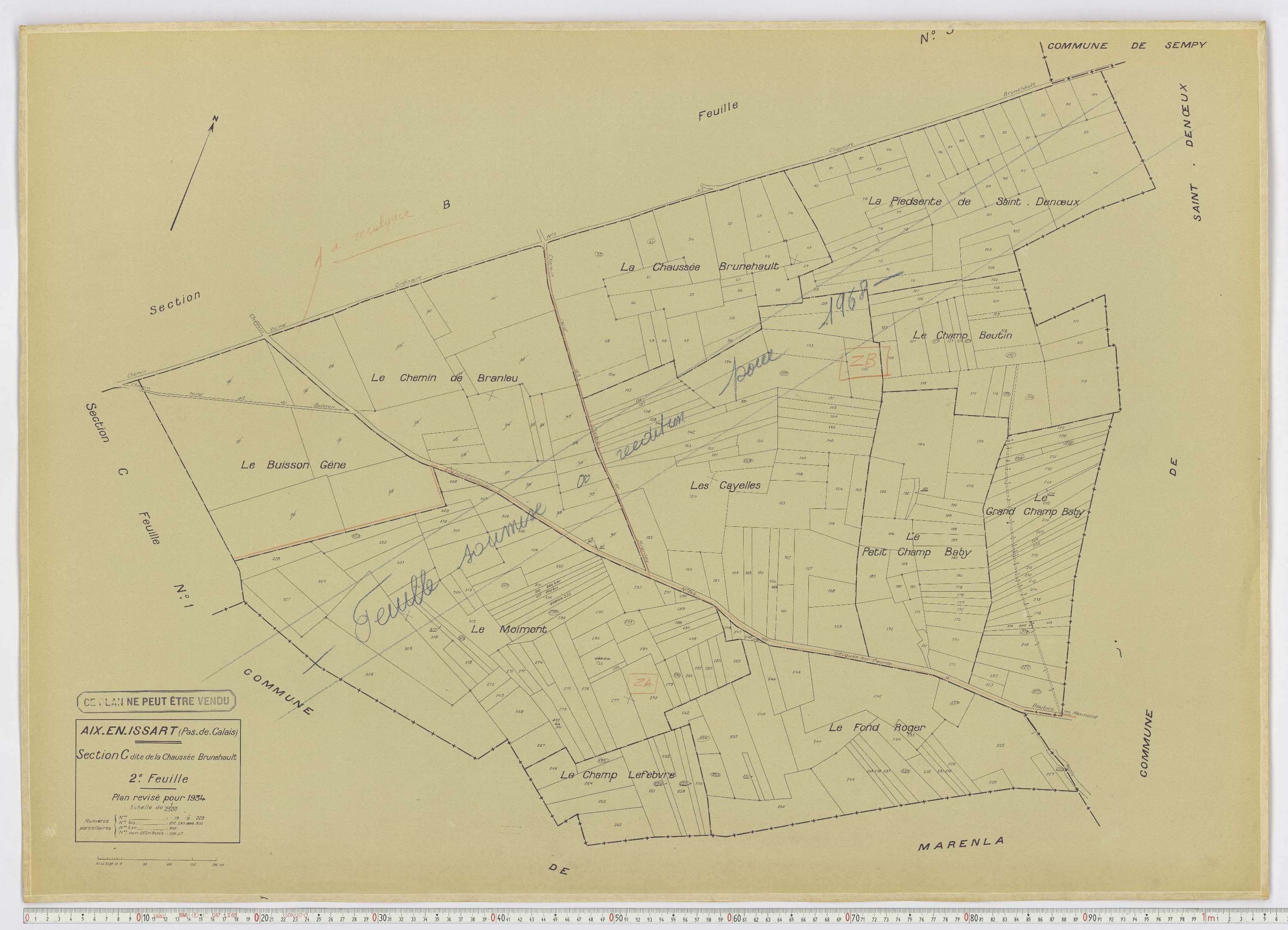 Aix-en-Issart - Section C, feuille 2.