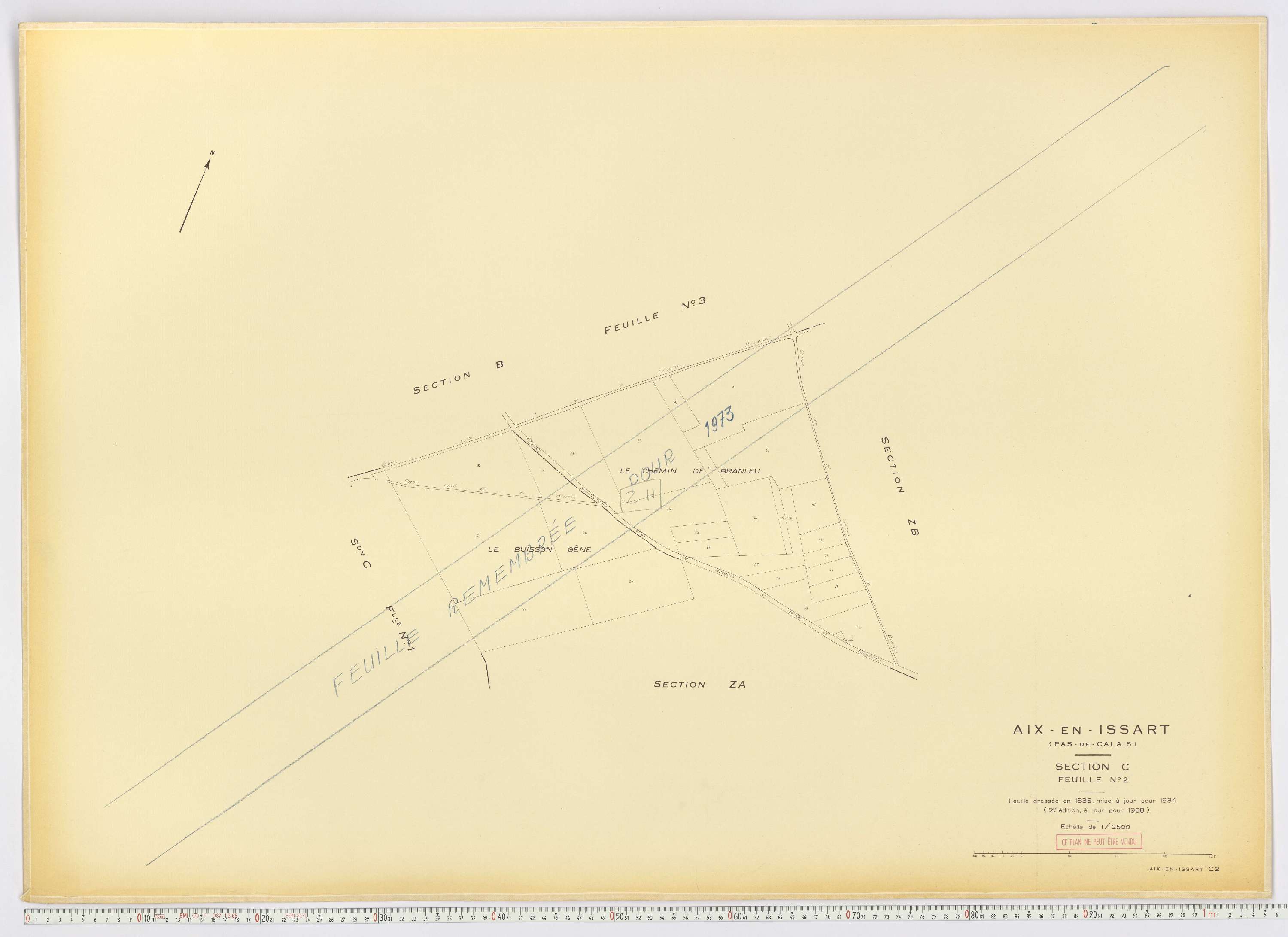 Aix-en-Issart - Section C, feuille 2.