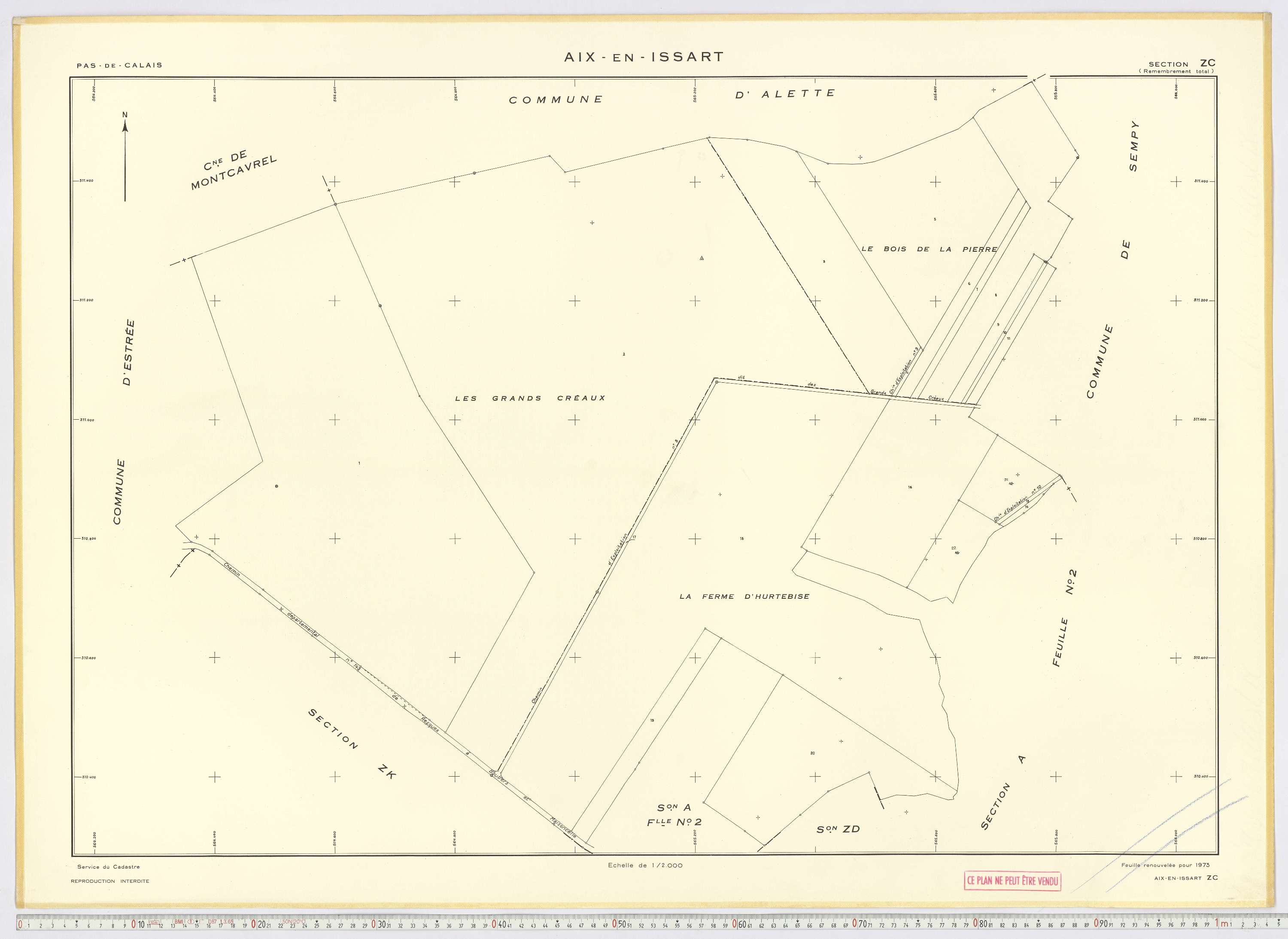 Aix-en-Issart - Section ZC.