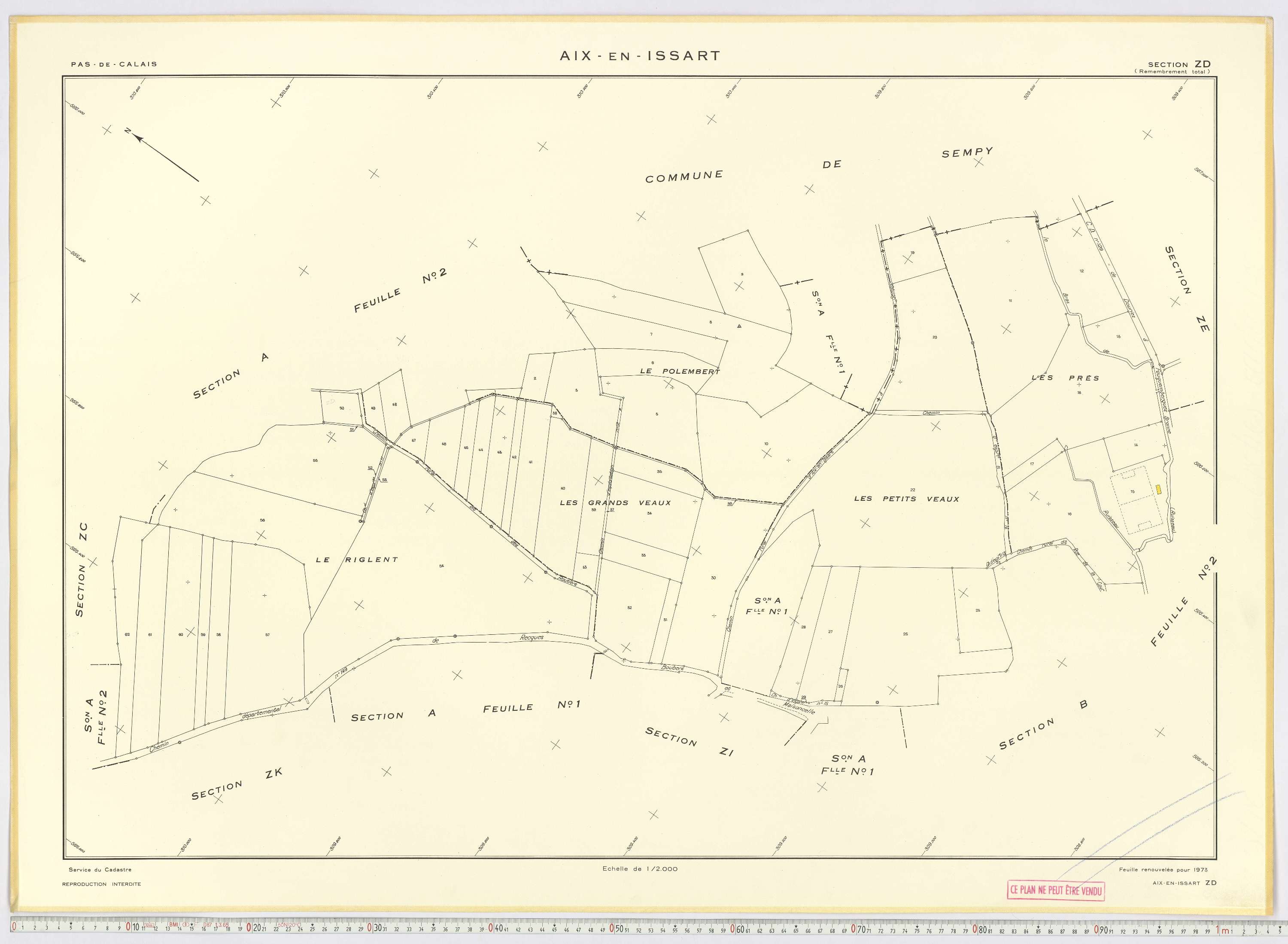 Aix-en-Issart - Section ZD.