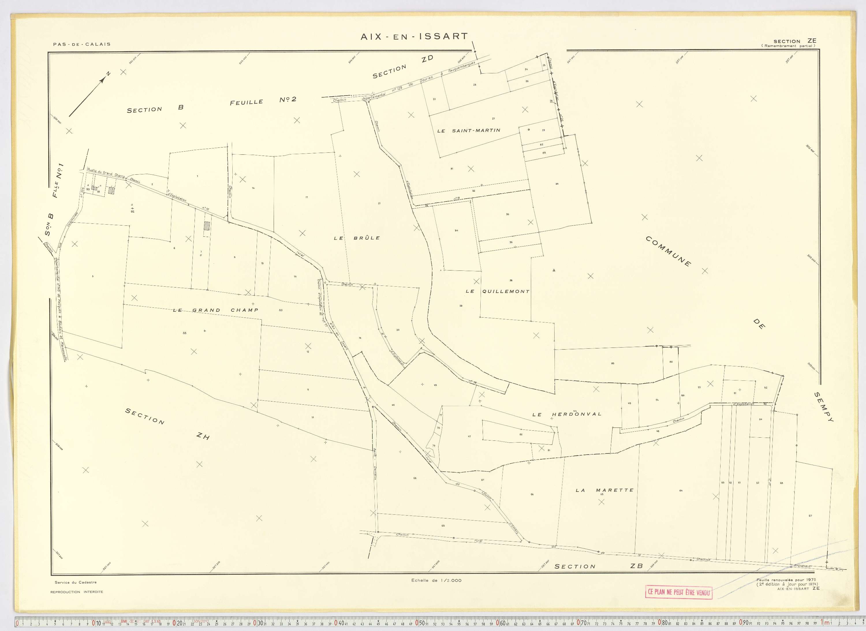 Aix-en-Issart - Section ZE.