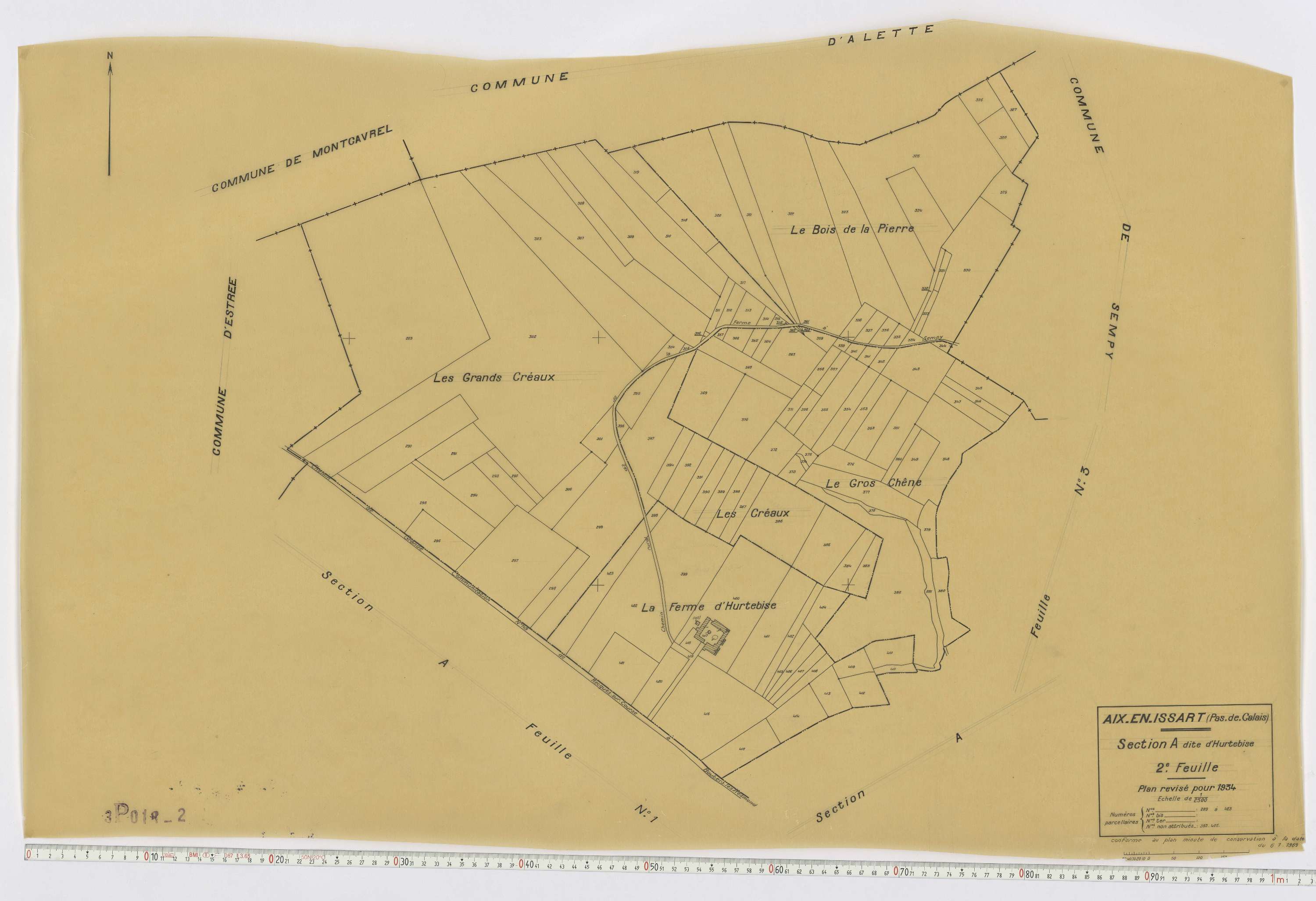 Aix-en-Issart - Section A, feuille 2.