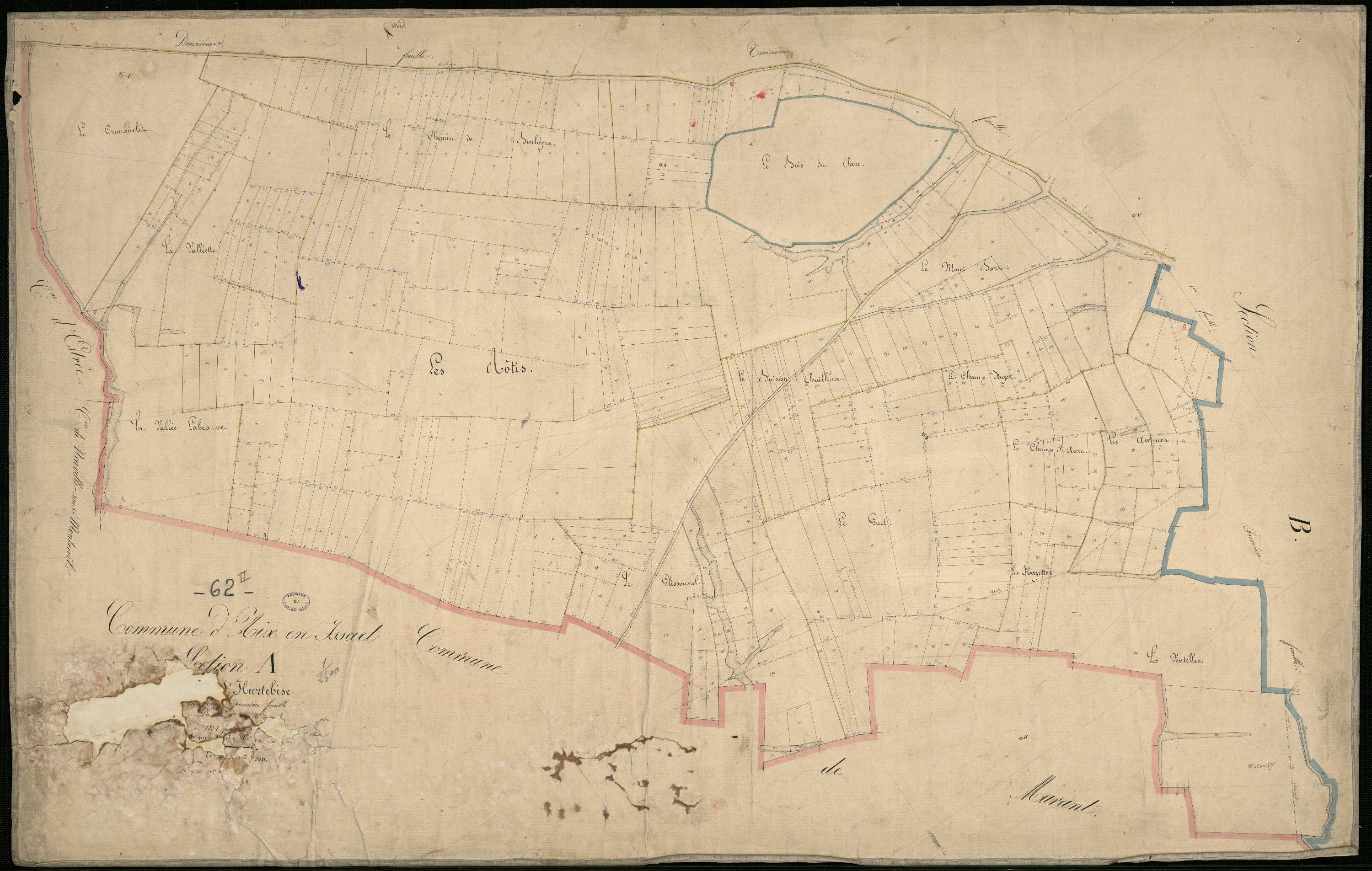 Aix-en-Issart - Section A, 1re feuille