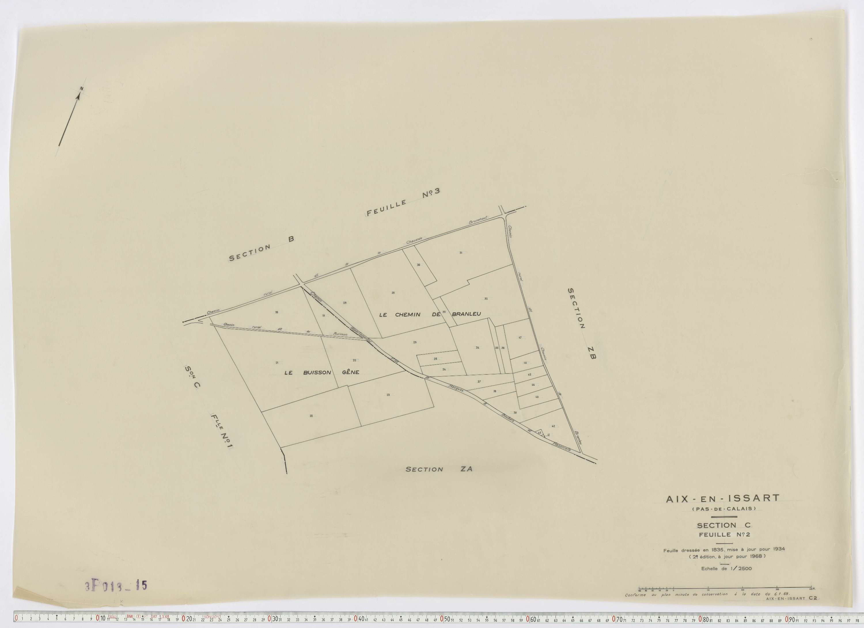 Aix-en-Issart - Section C, feuille 2.