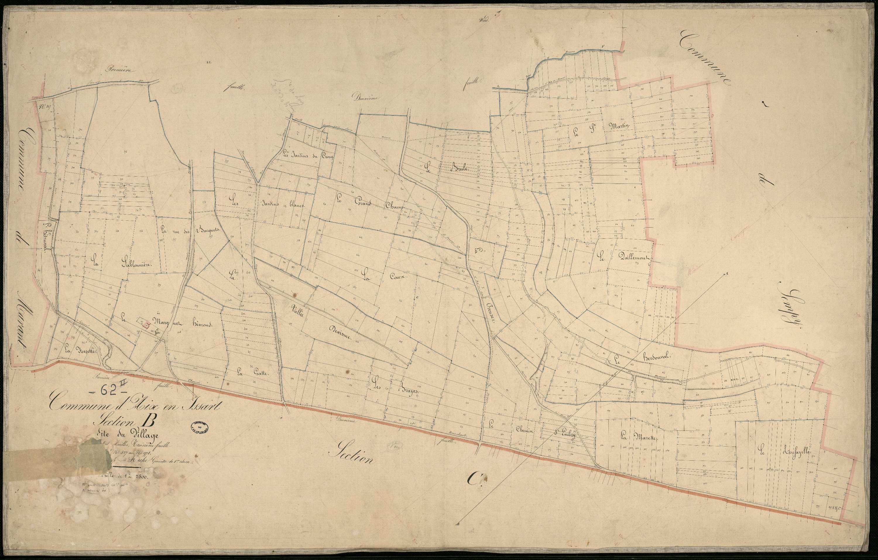 Aix-en-Issart - Section B, 3e feuille
