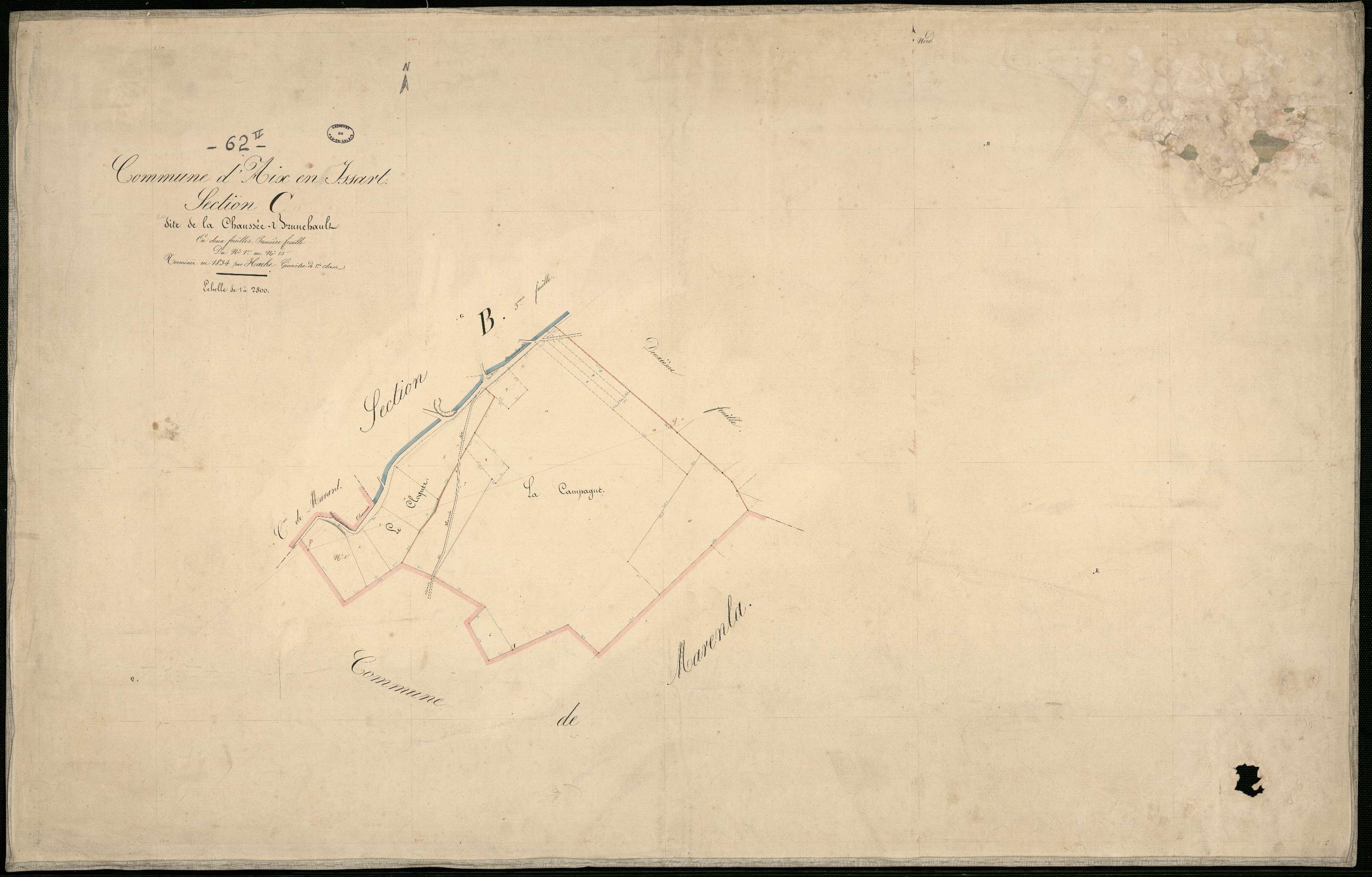 Aix-en-Issart - Section C, 1re feuille