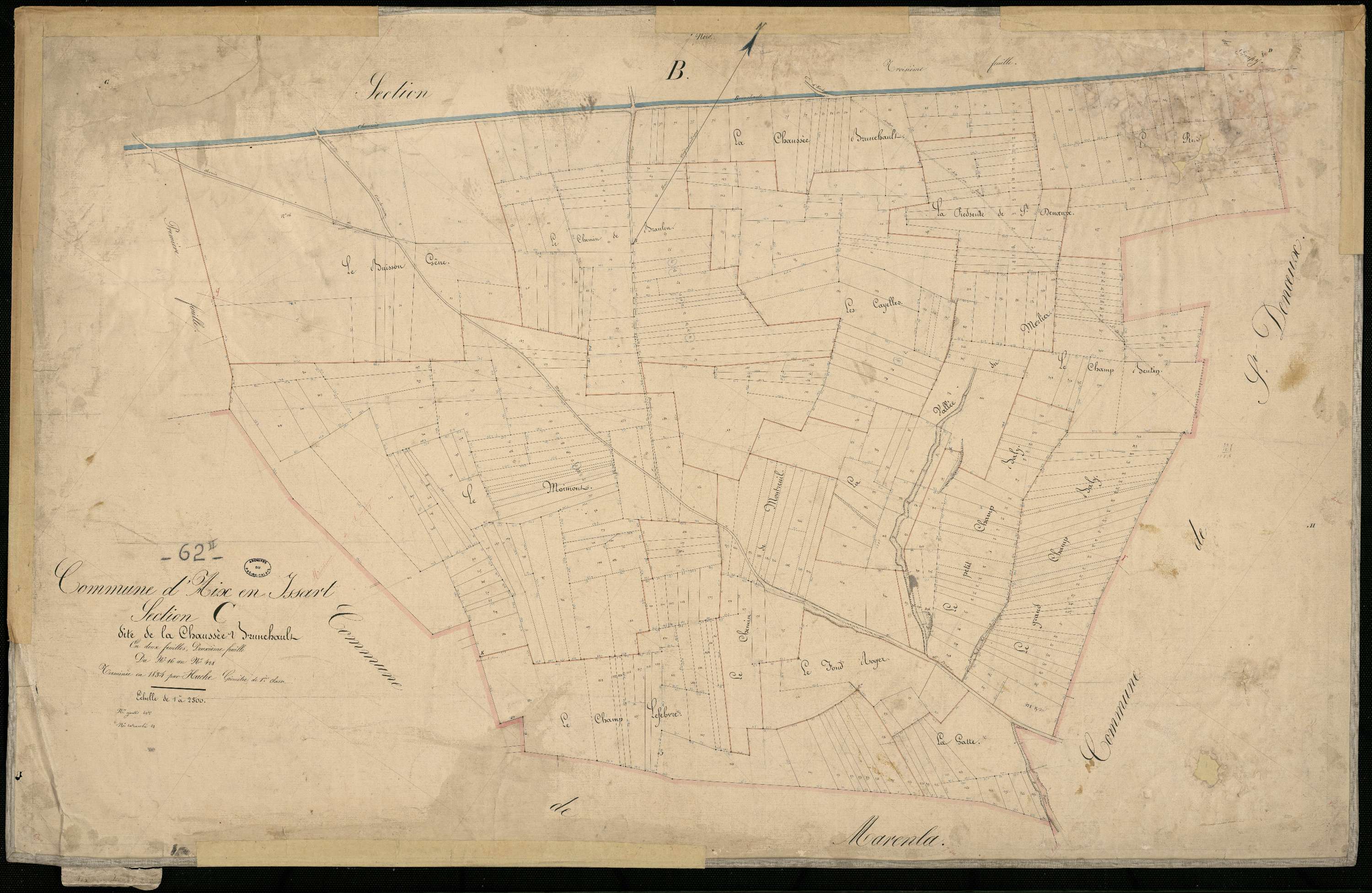 Aix-en-Issart - Section C, 2e feuille