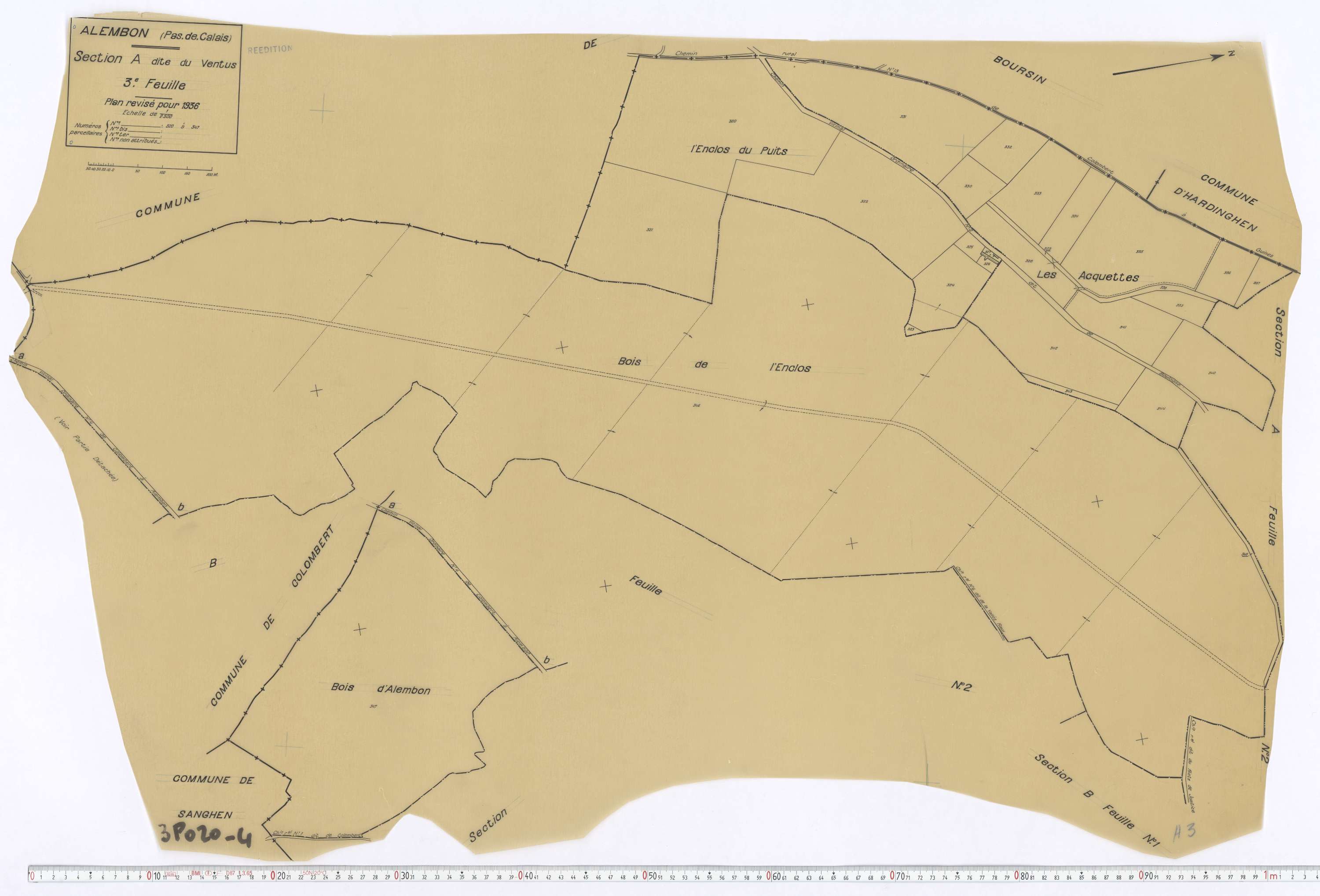 Alembon - Section A, feuille 3.