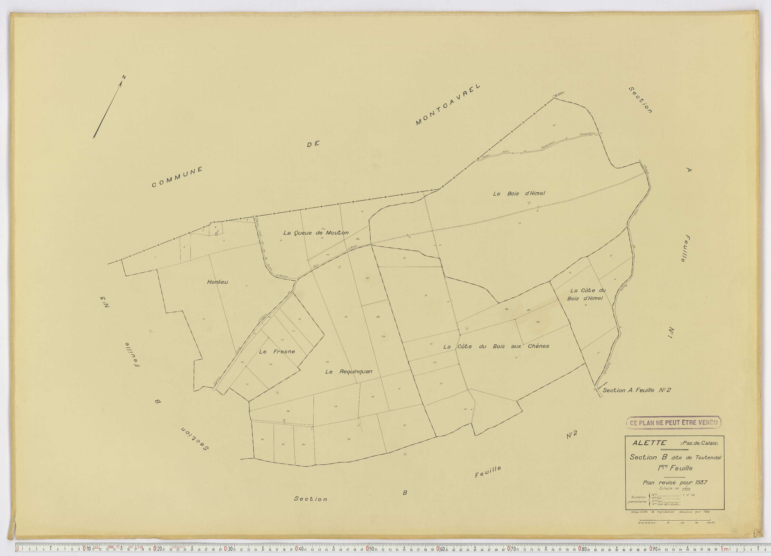 Alette - Section B, feuille 1.