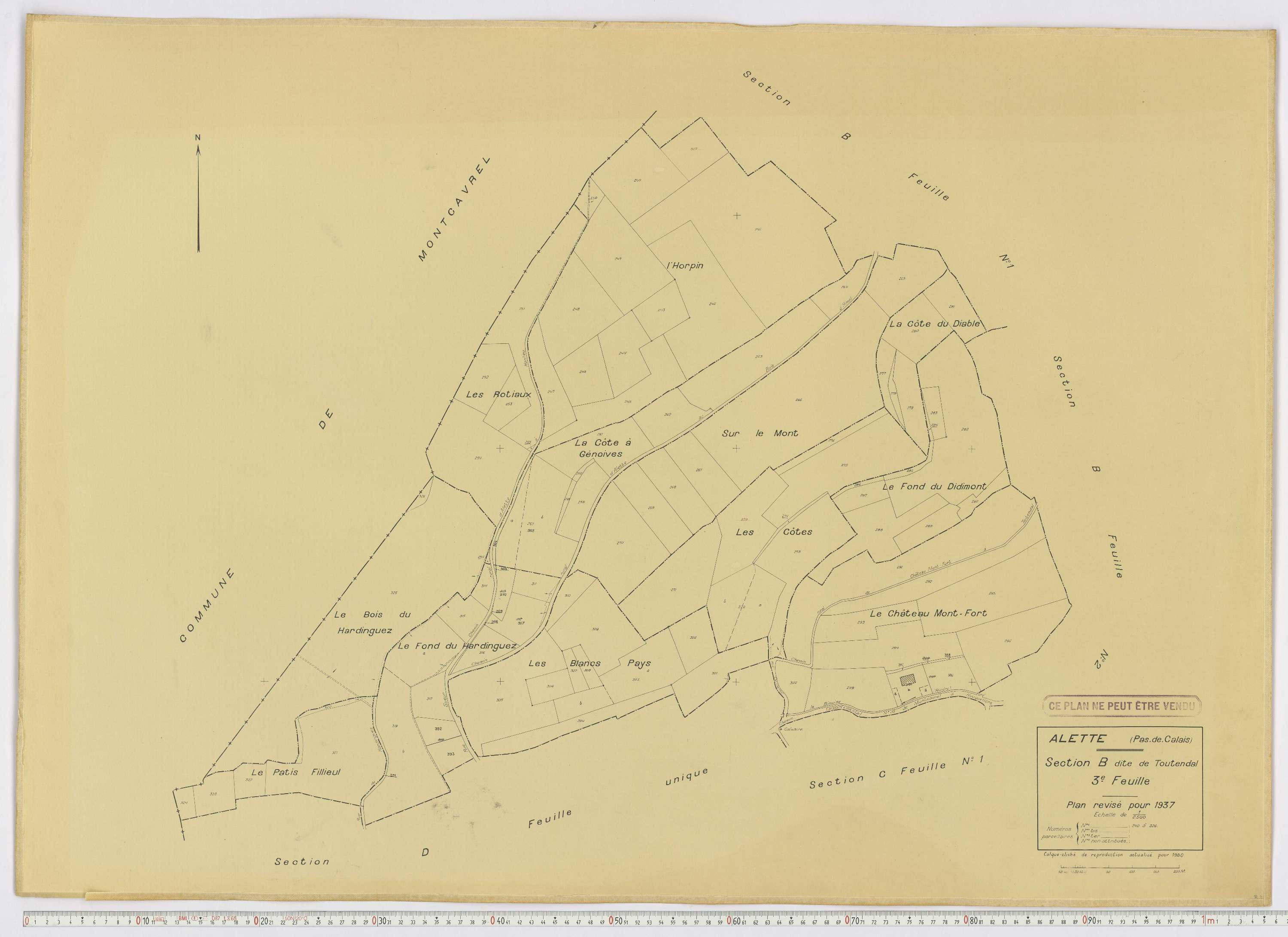 Alette - Section B, feuille 3.