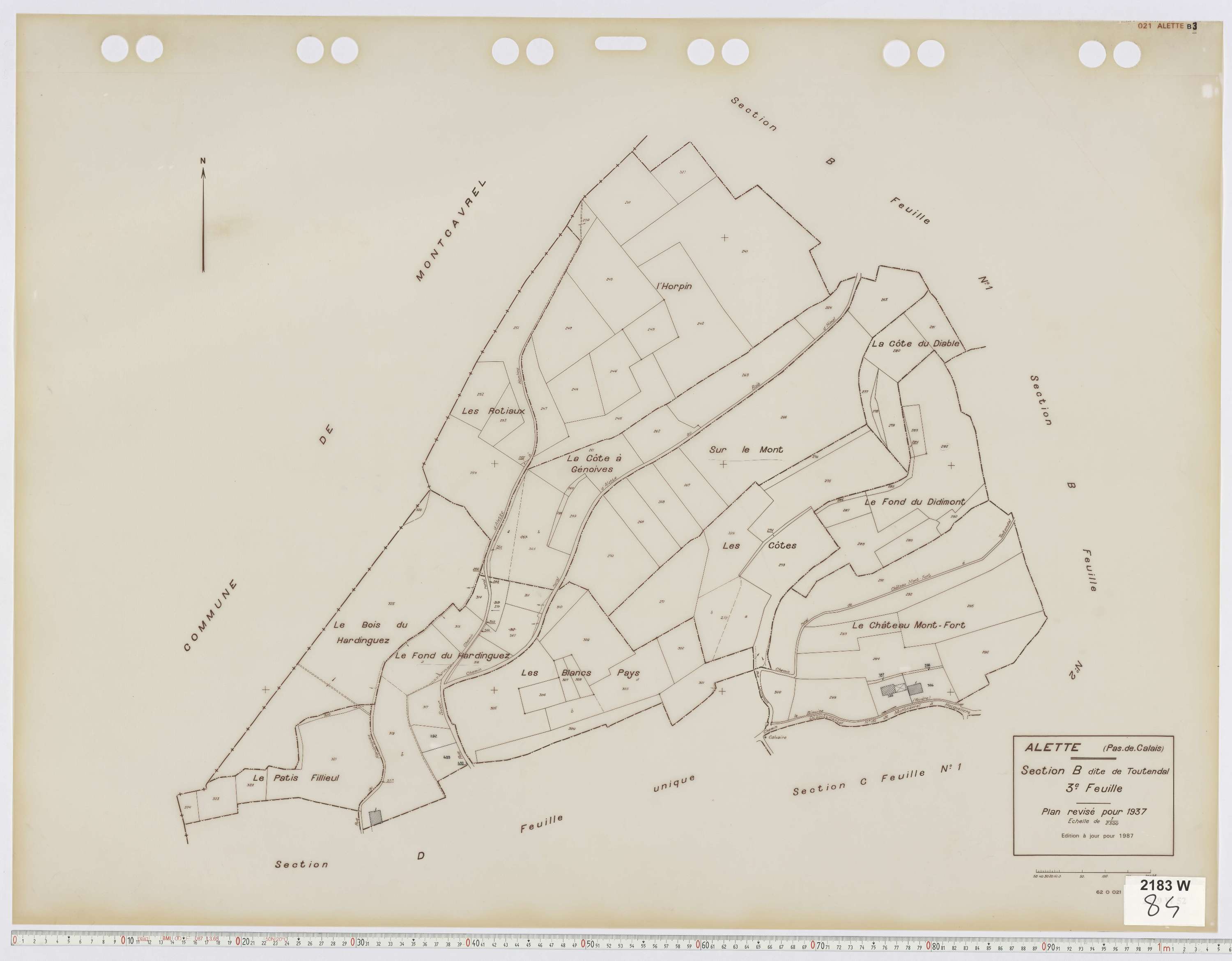 Alette - Section B, feuille 3.