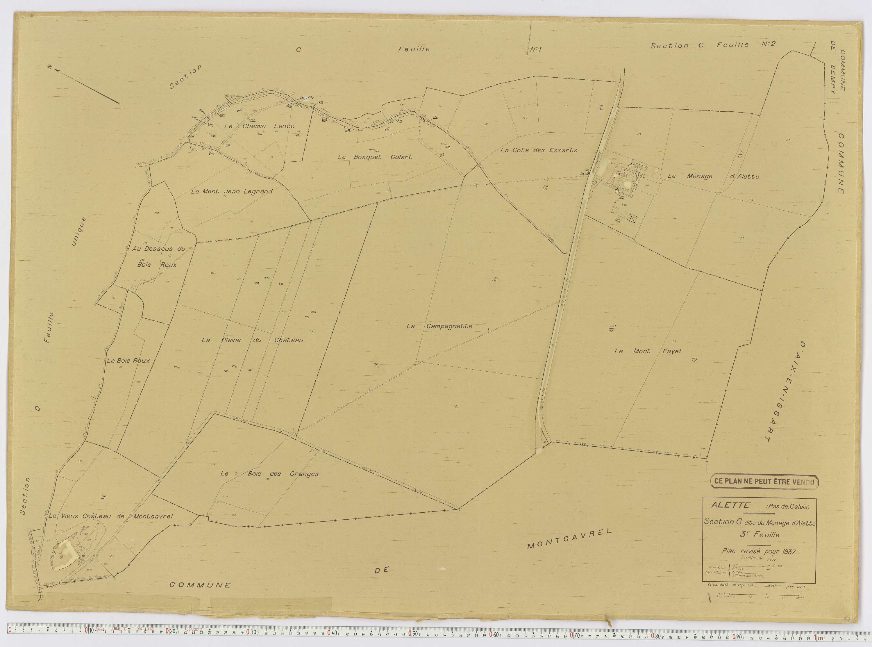 Alette - Section C, feuille 3.