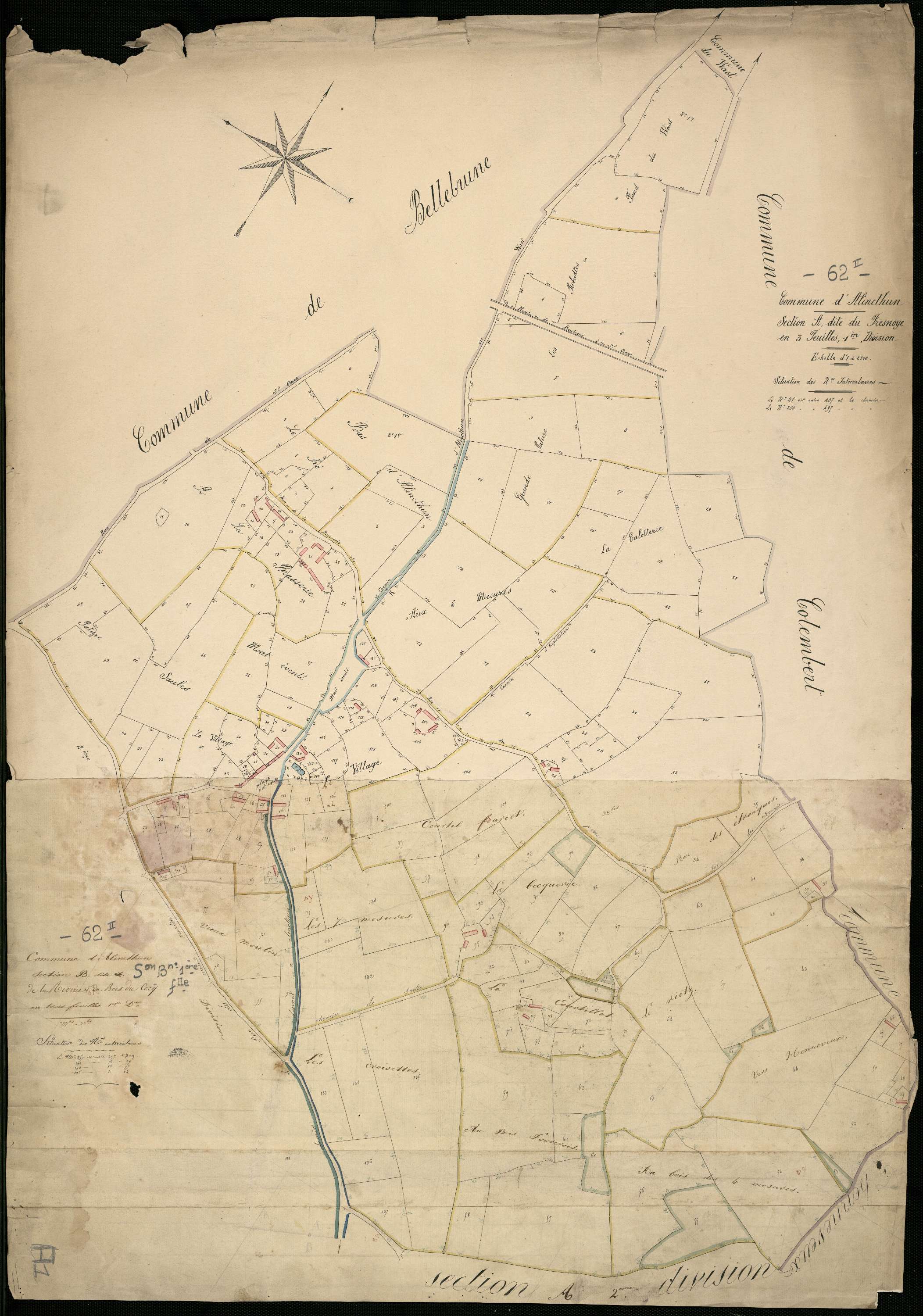 Alincthun - Section A, 1re feuille , section B, 1re feuille