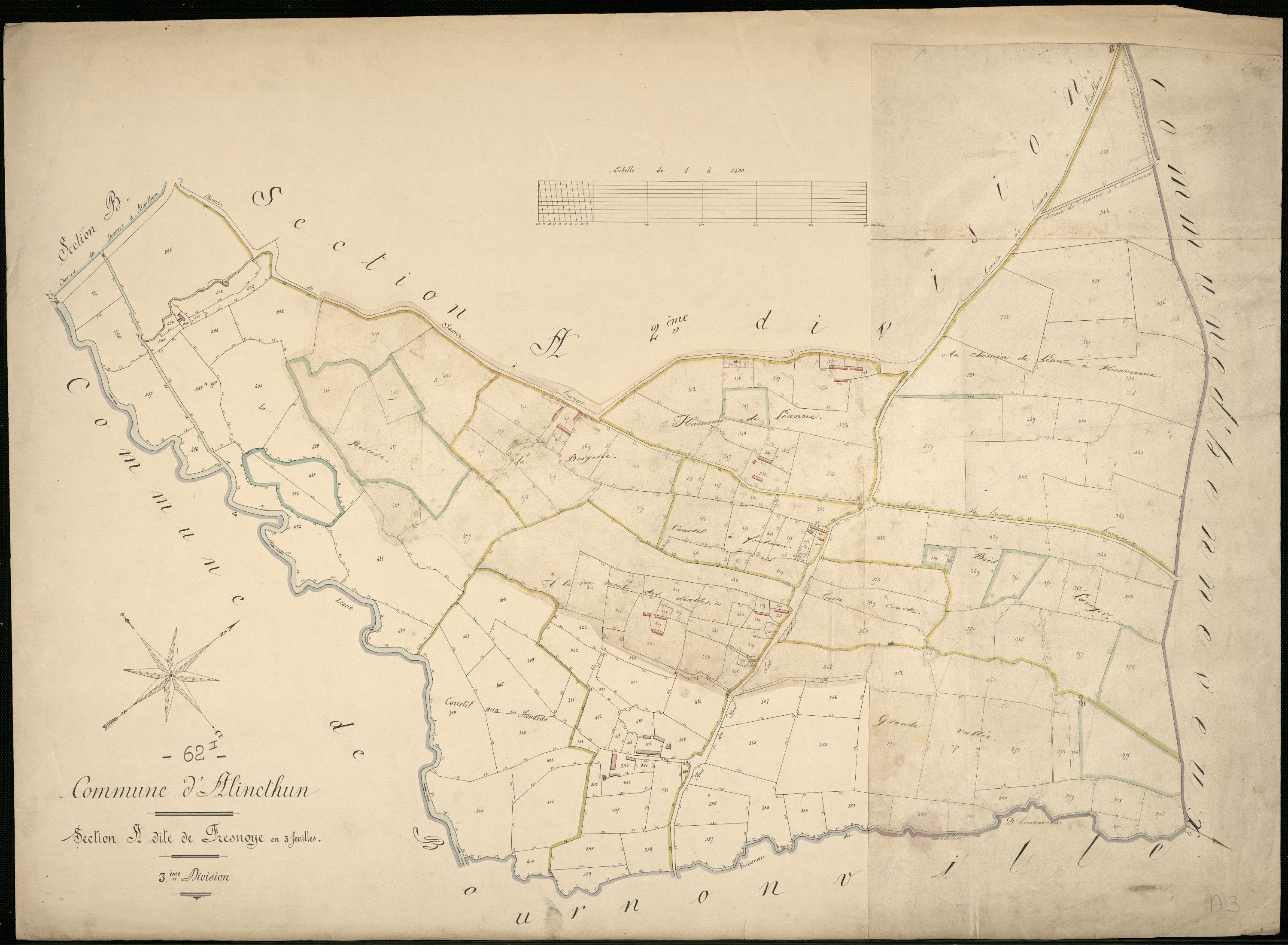 Alincthun - Section A, 3e feuille