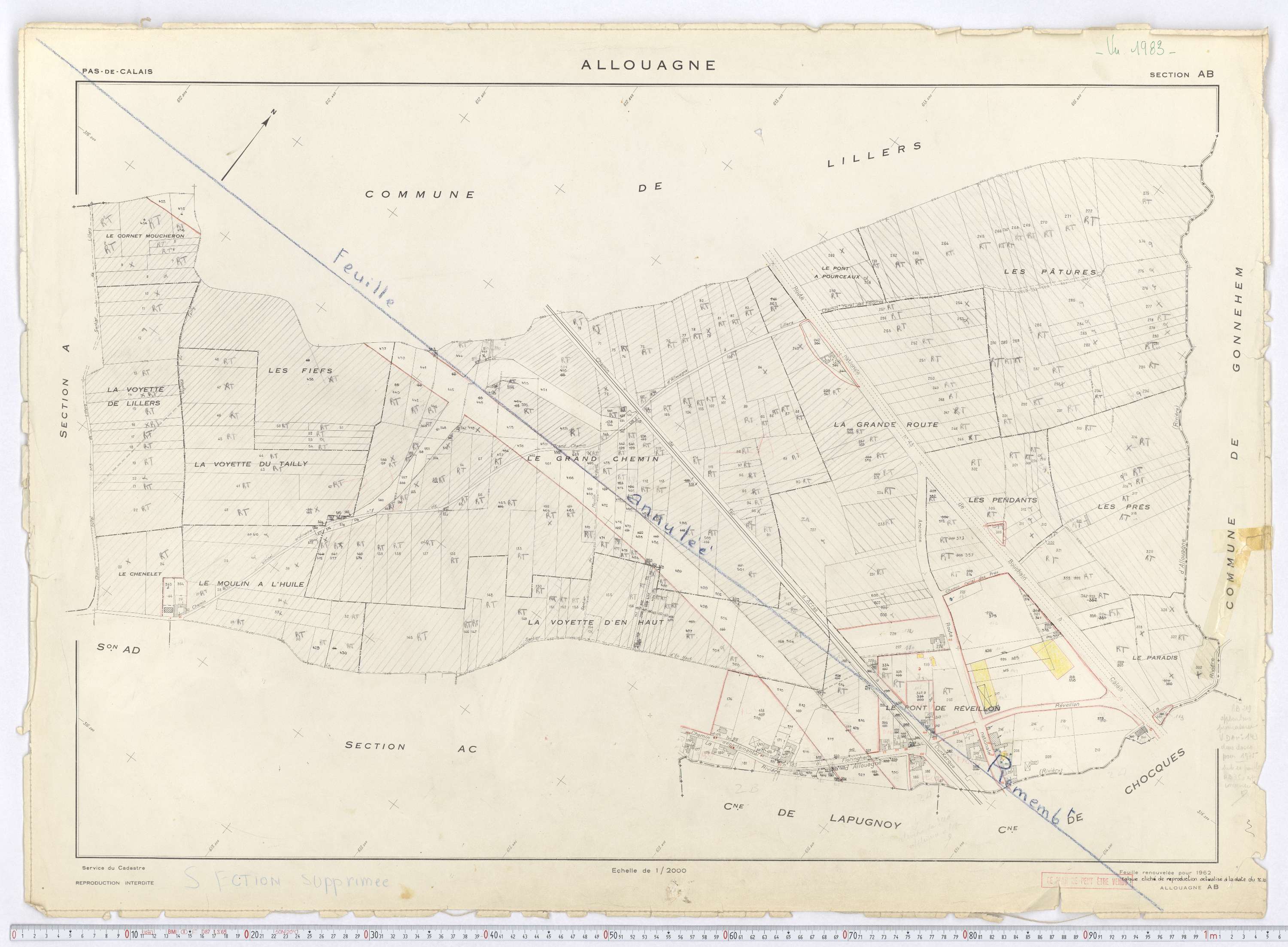 Allouagne - Section AB.