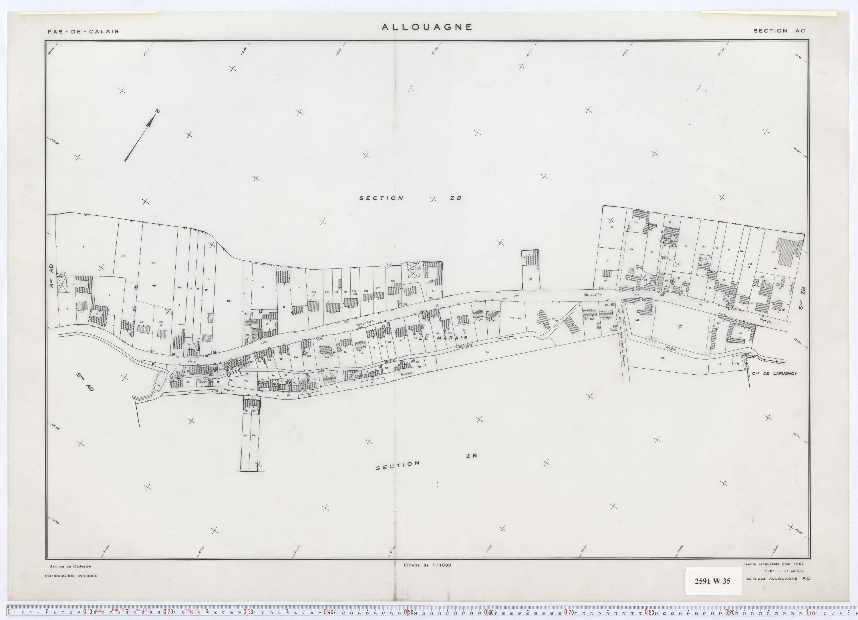 Allouagne - Section AB.