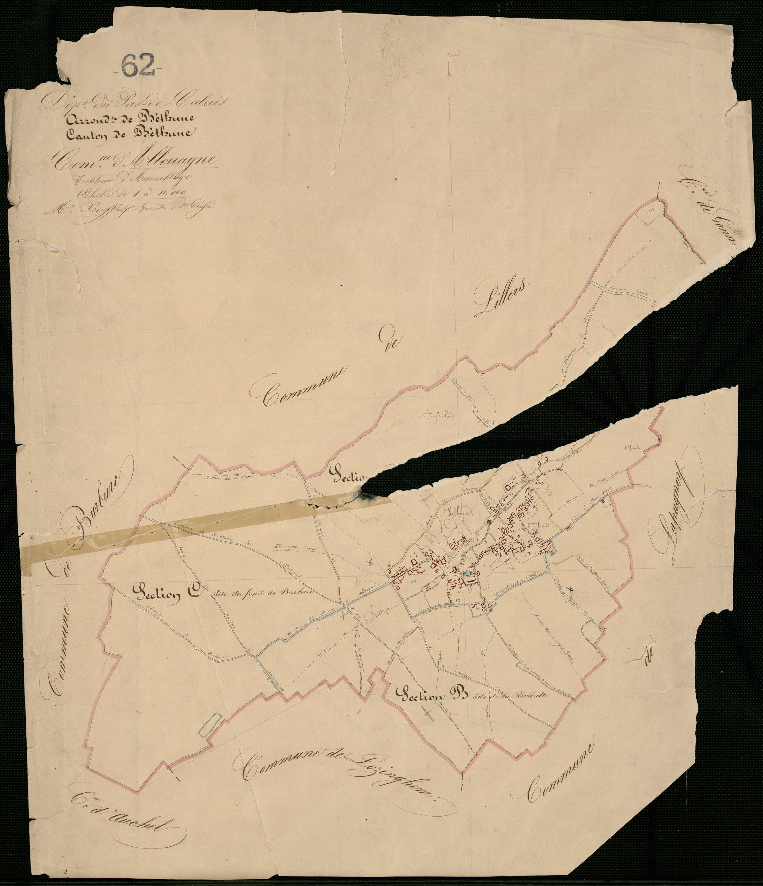 Allouagne - Tableau d'assemblage
