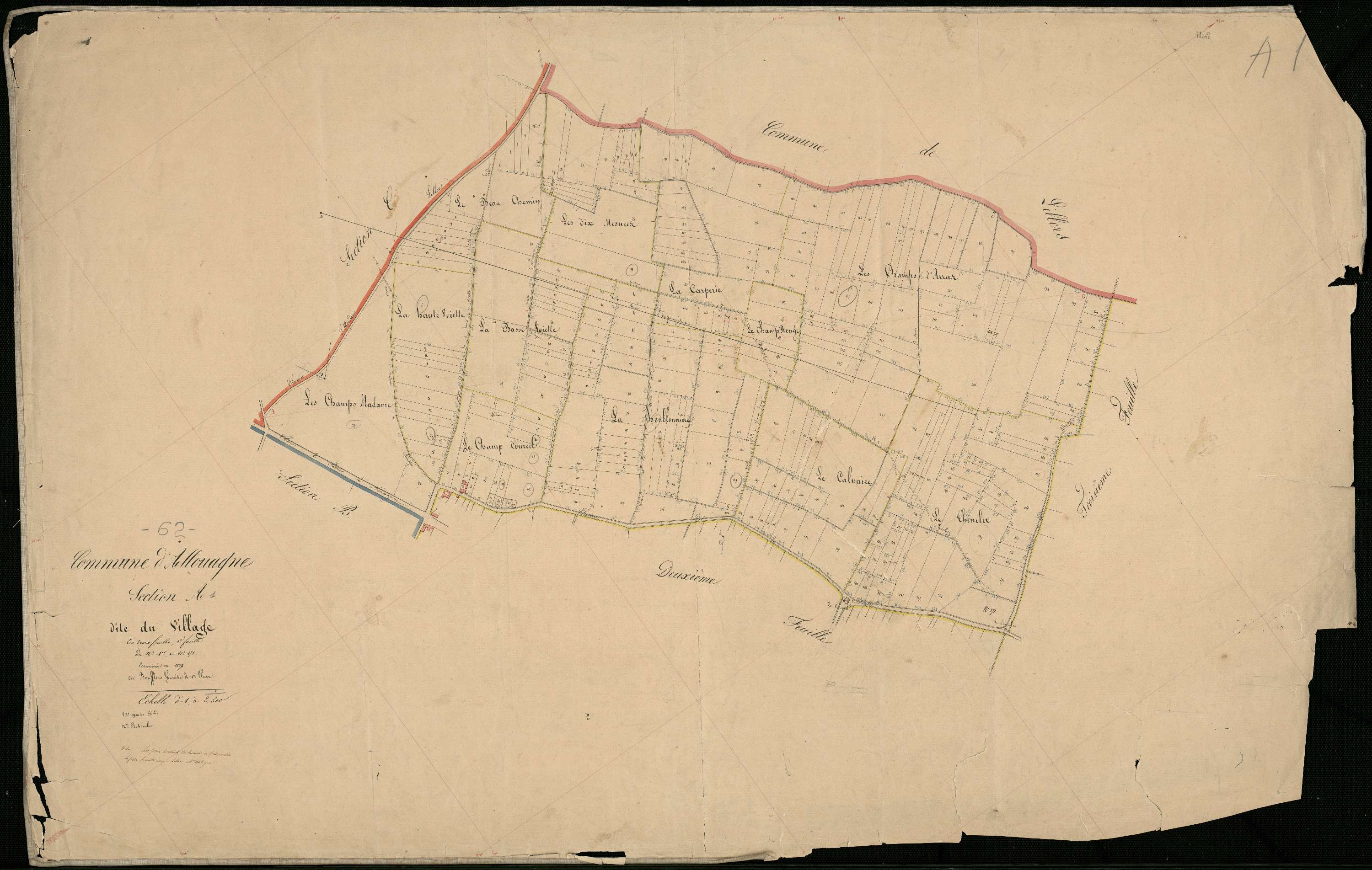 Allouagne - Section A, 1re feuille