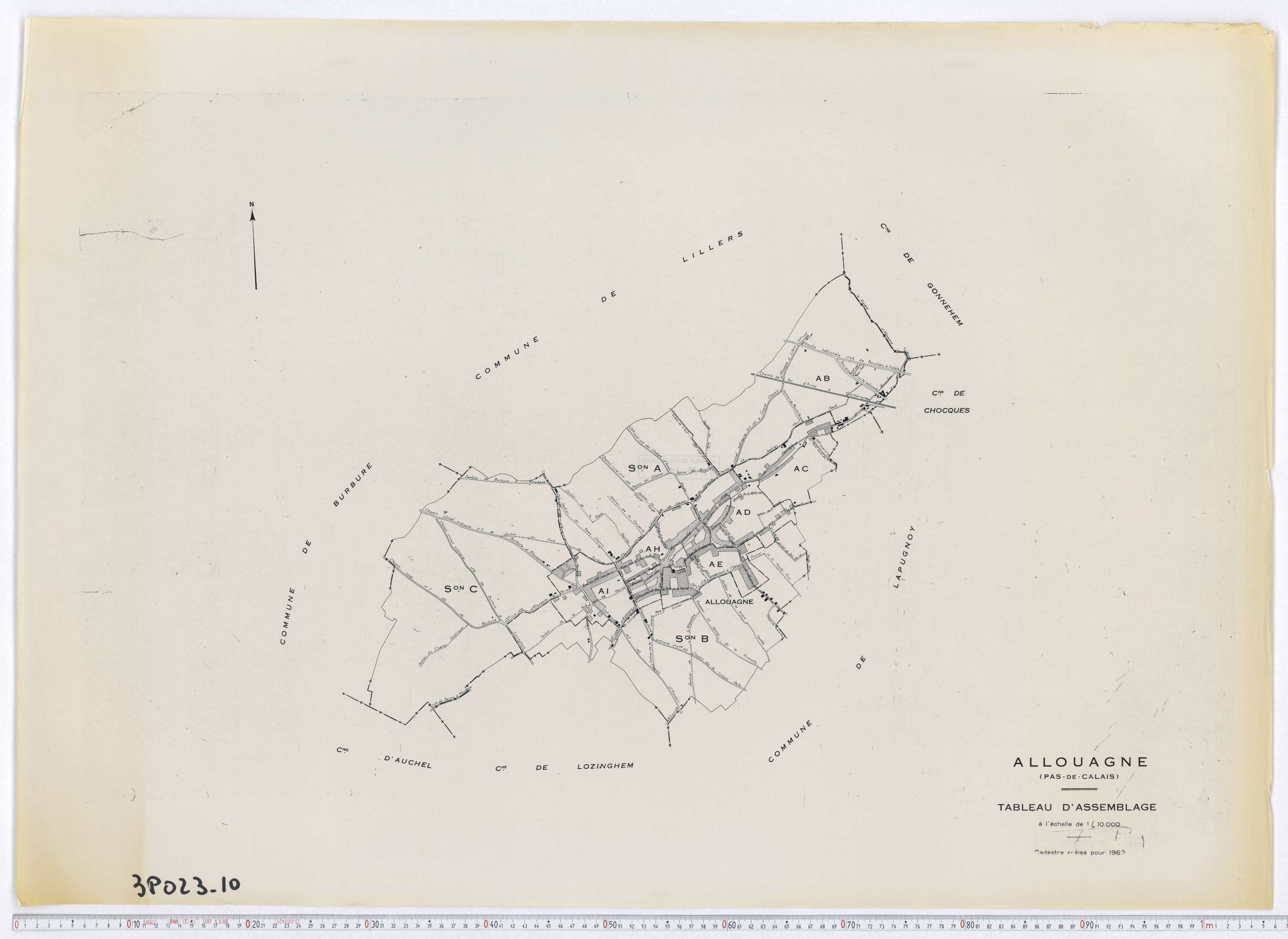 Allouagne - Tableau d'assemblage.
