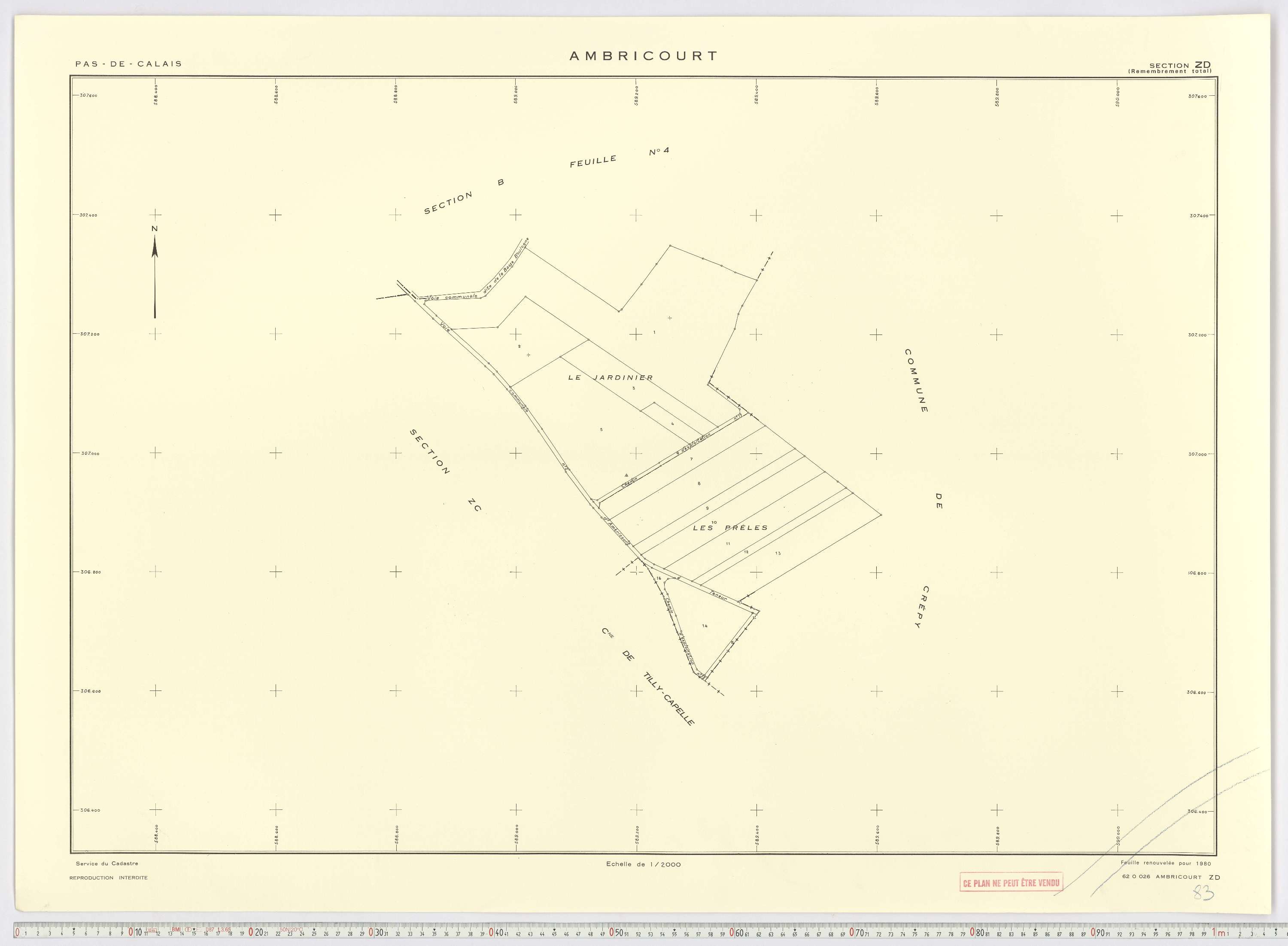 Ambricourt - Section ZD.