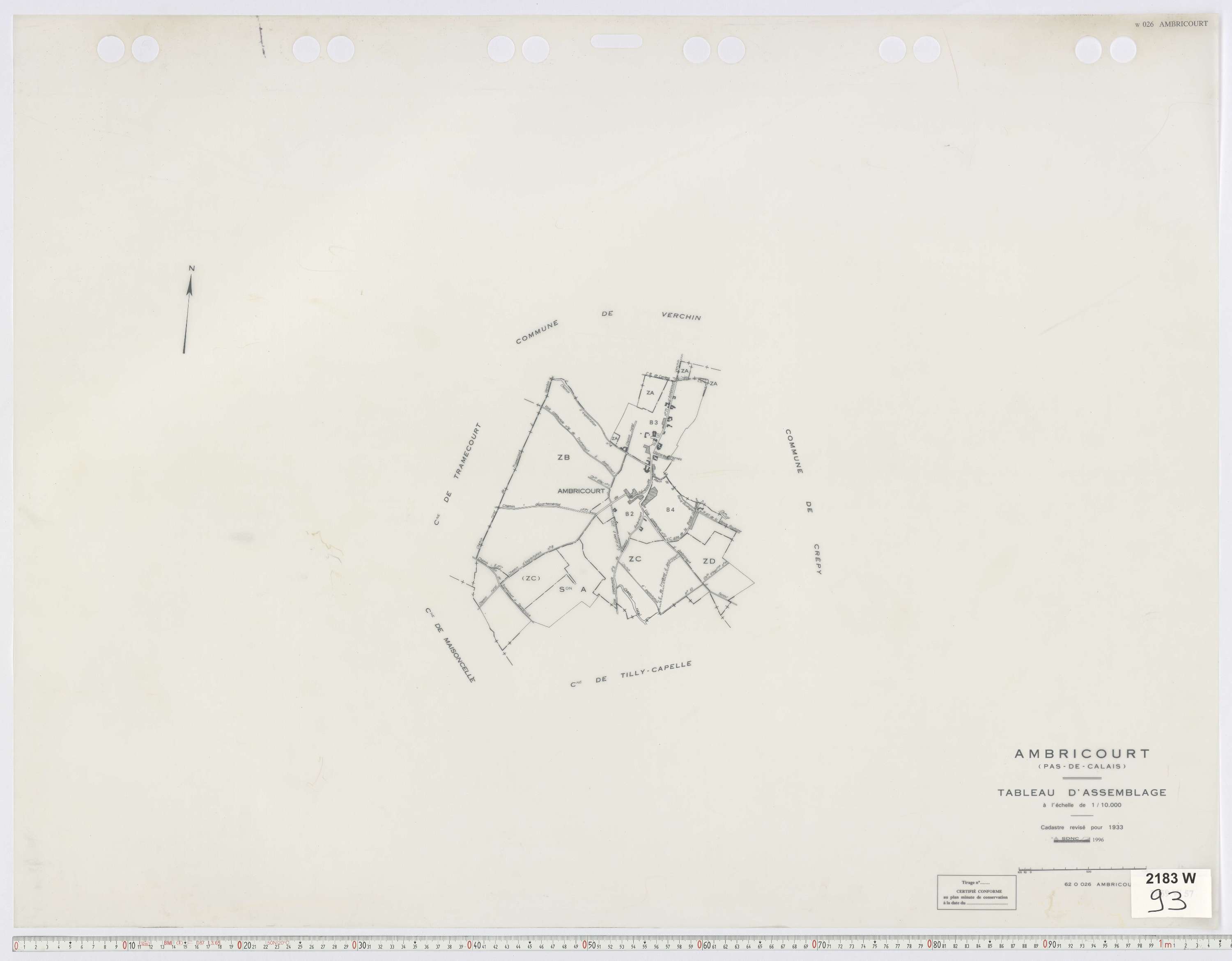 Ambricourt - Tableau d'assemblage.
