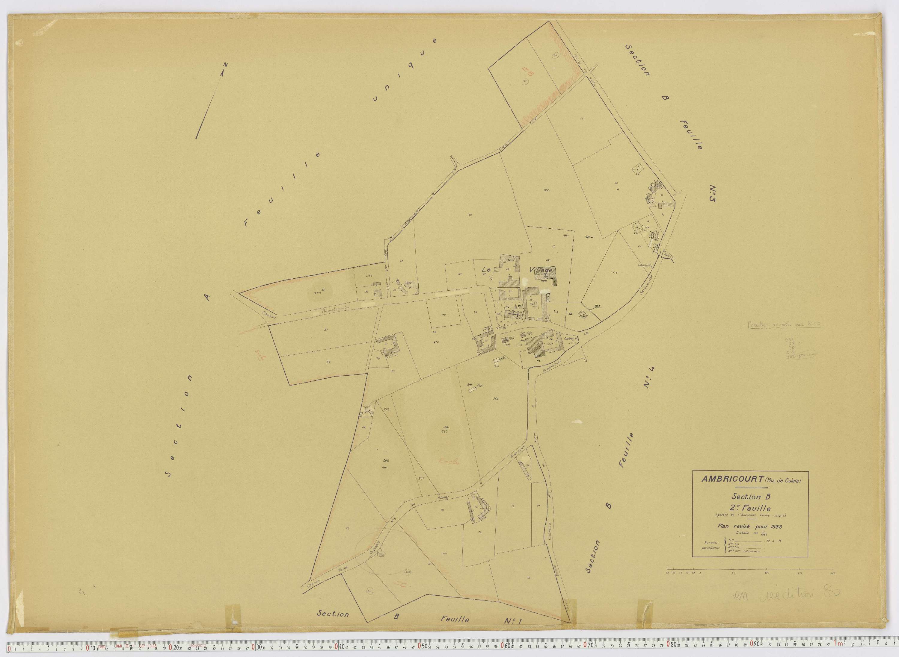 Ambricourt - Section B, feuille 2.