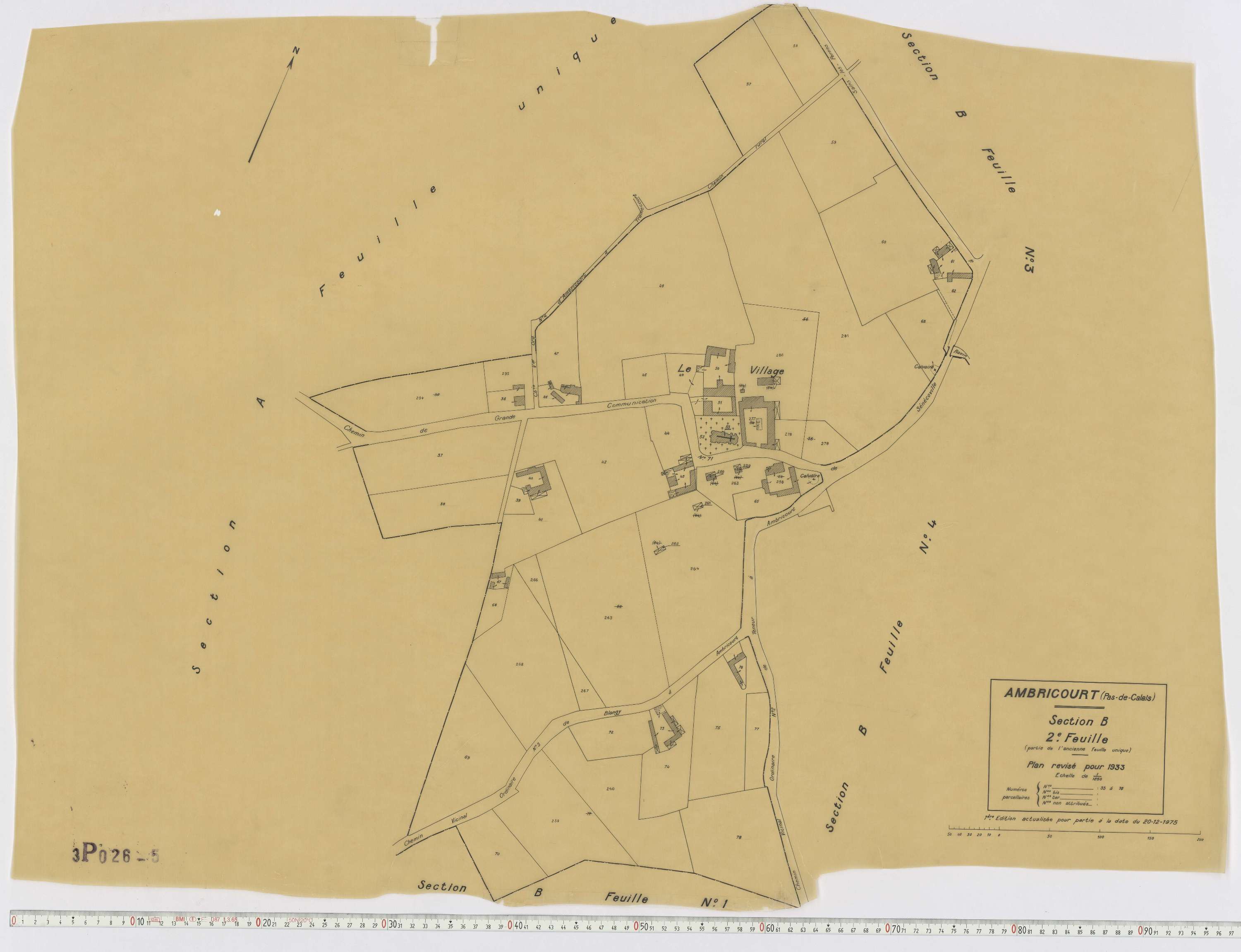 Ambricourt - Section B, feuille 2.