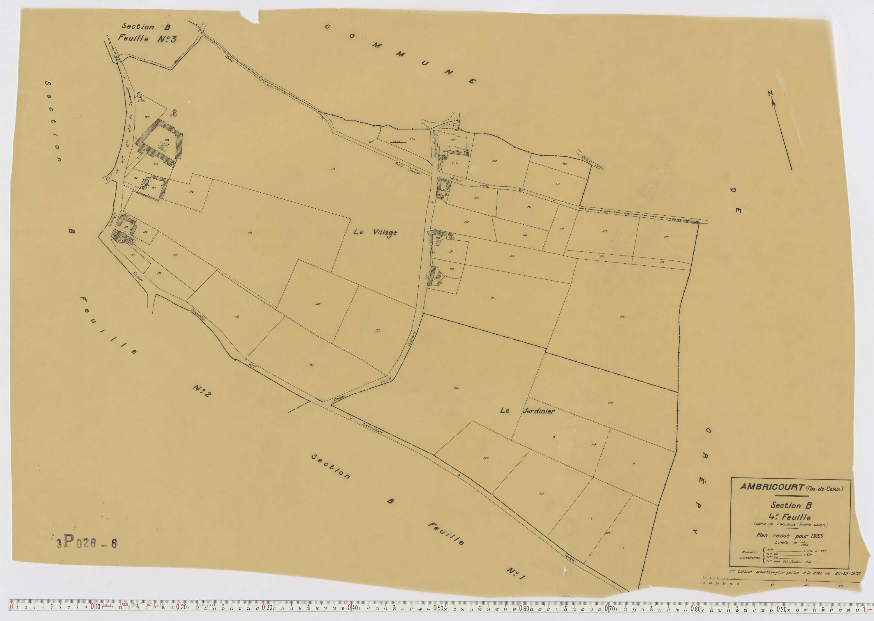 Ambricourt - Section B, feuille 4.