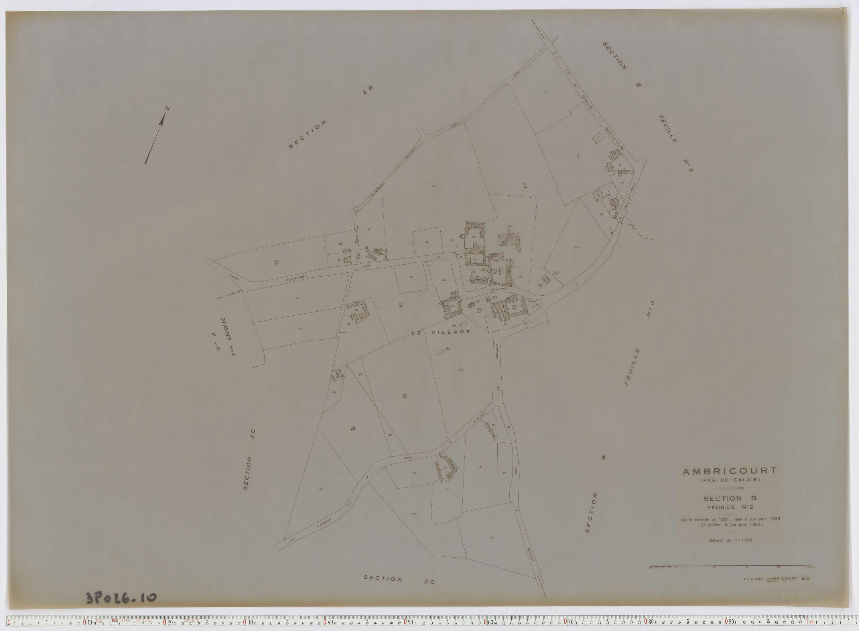 Ambricourt - Section B, feuille 2.