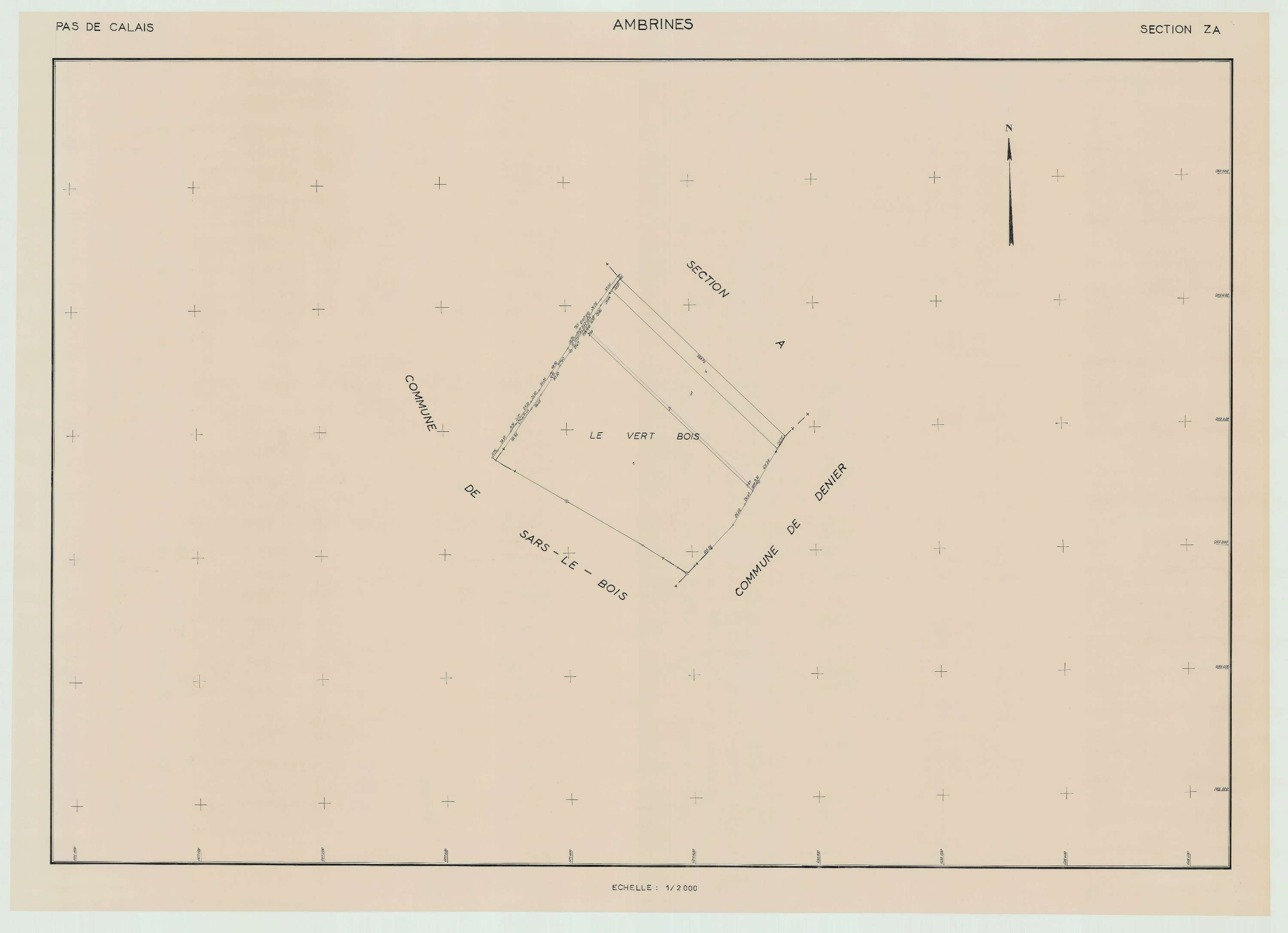 Ambrines - Plan de remembrement : section ZA.