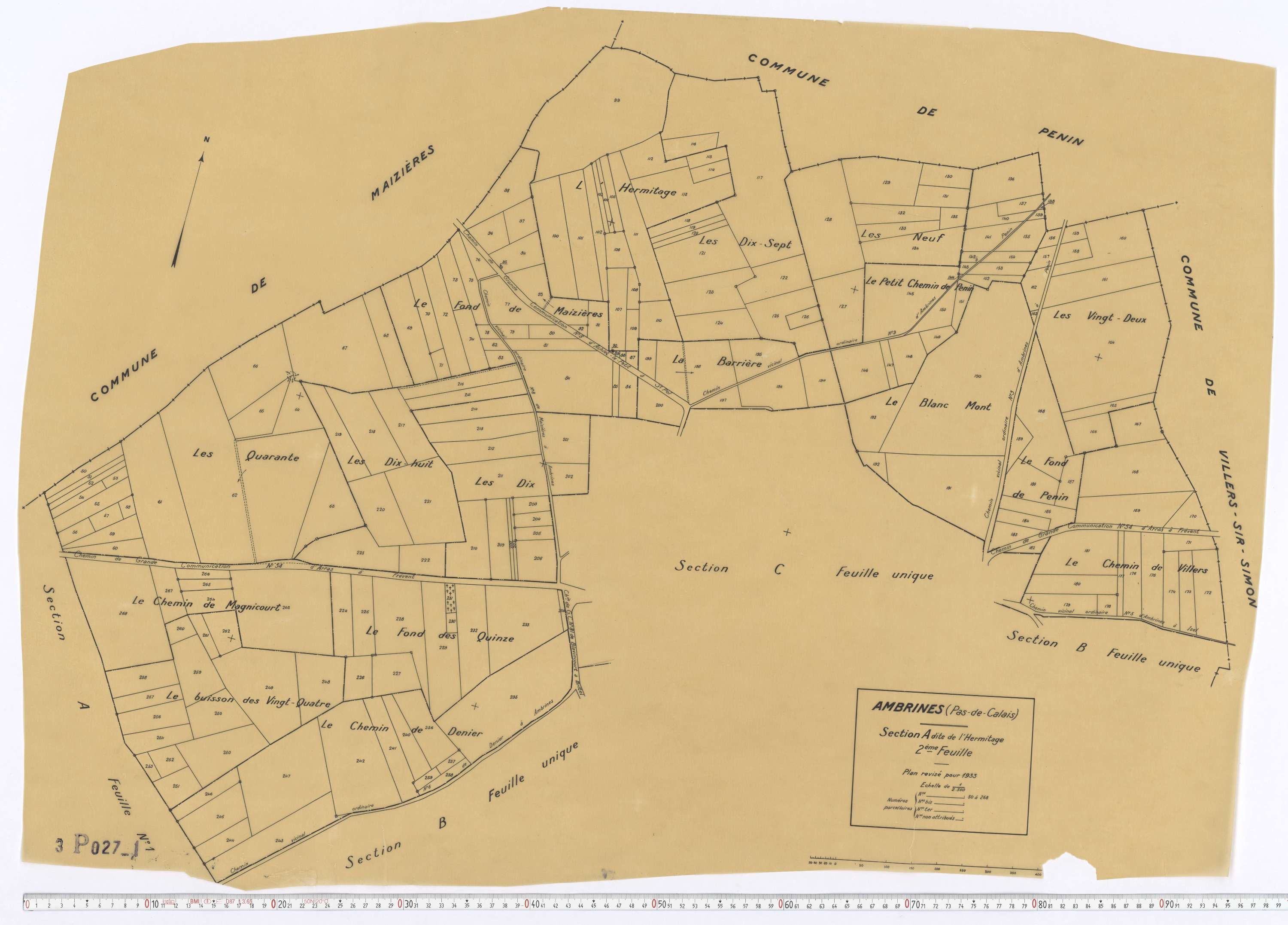 Ambrines - Section A, feuille 2.