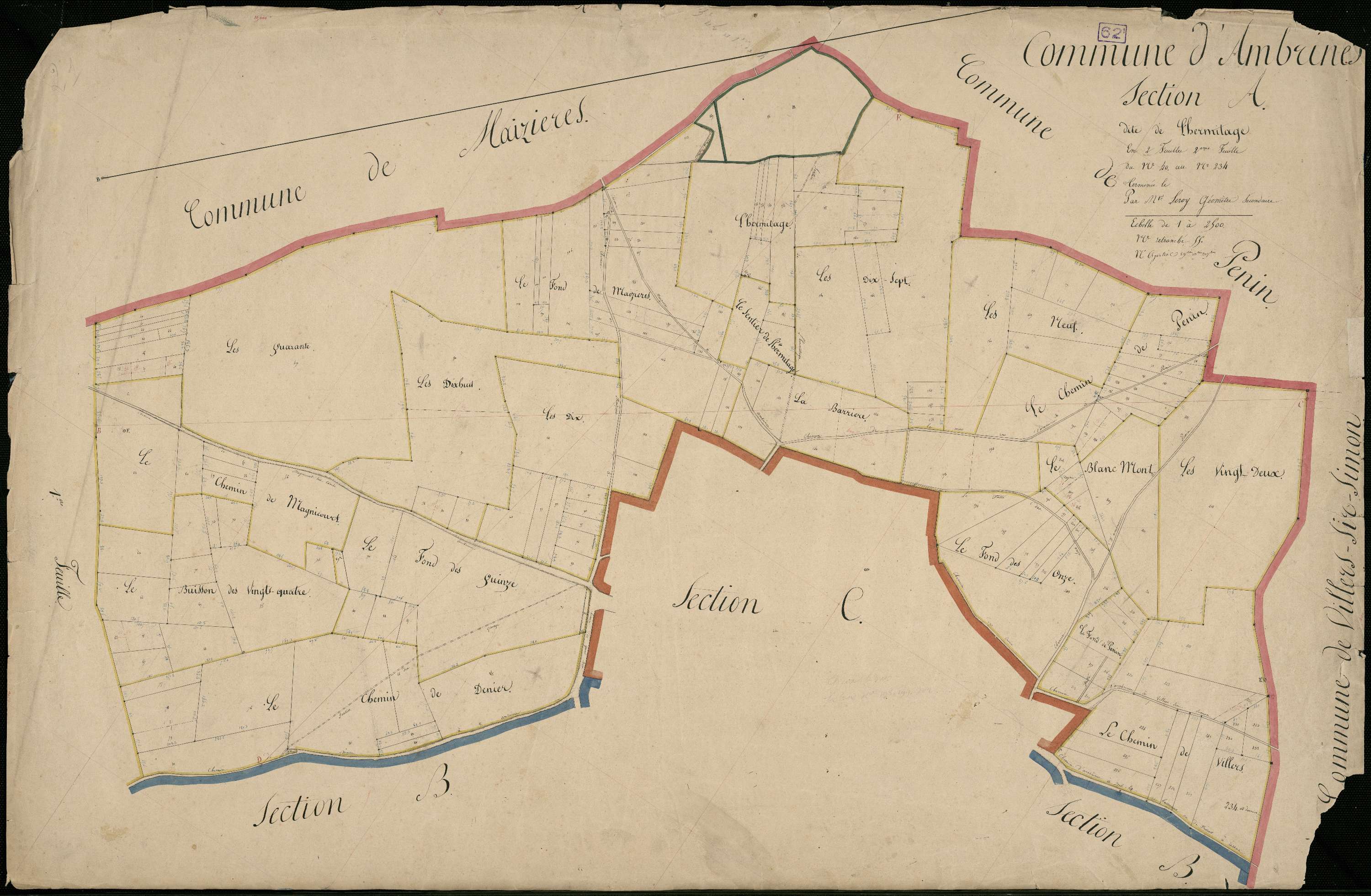 Ambrines - Section A, 2e feuille