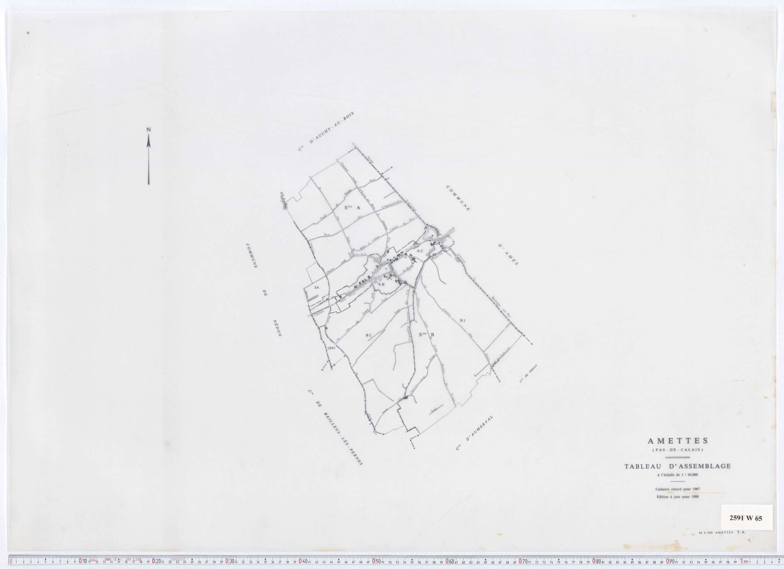 Amettes - Tableau d'assemblage.